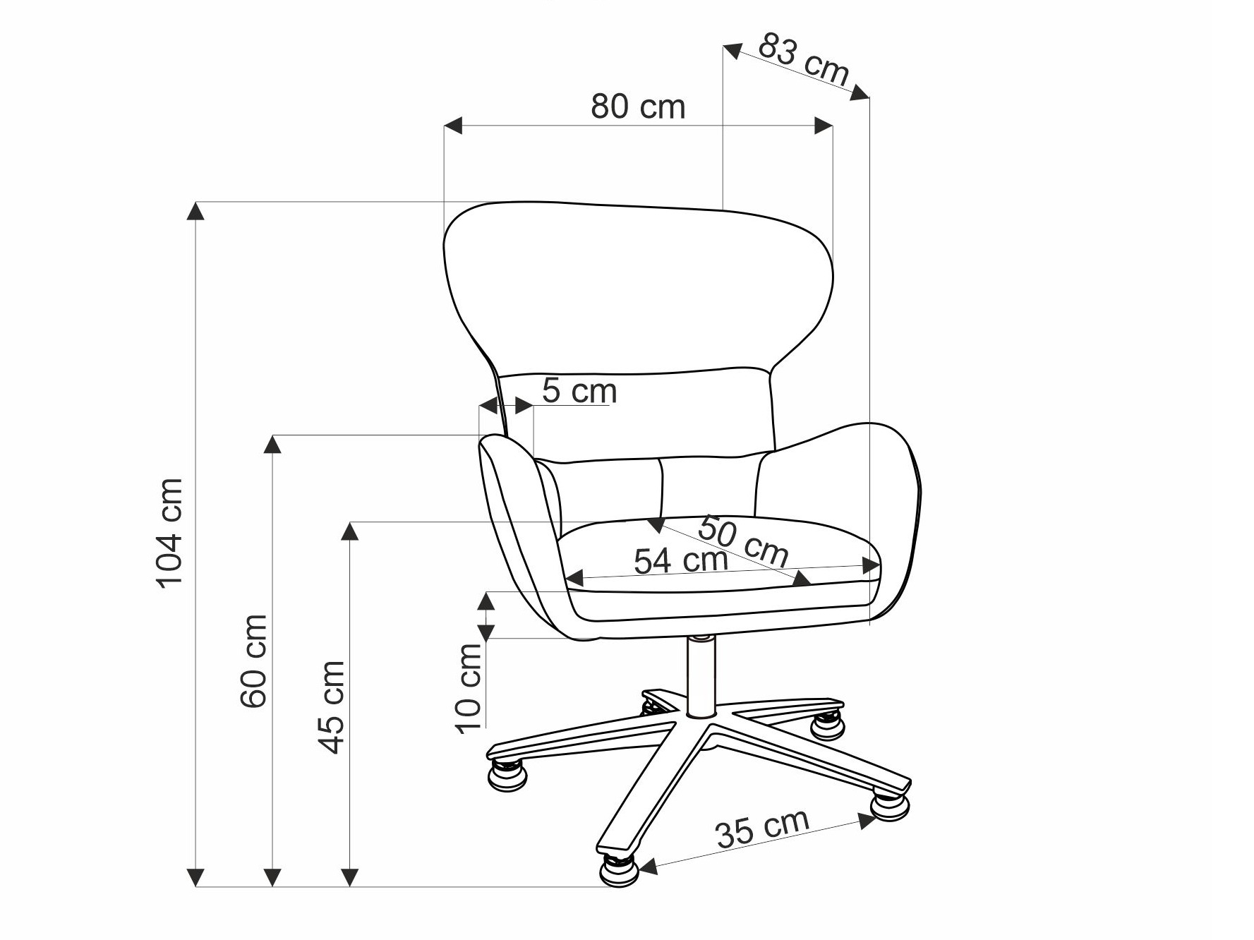 Sessel Houston 1598 (Grau)