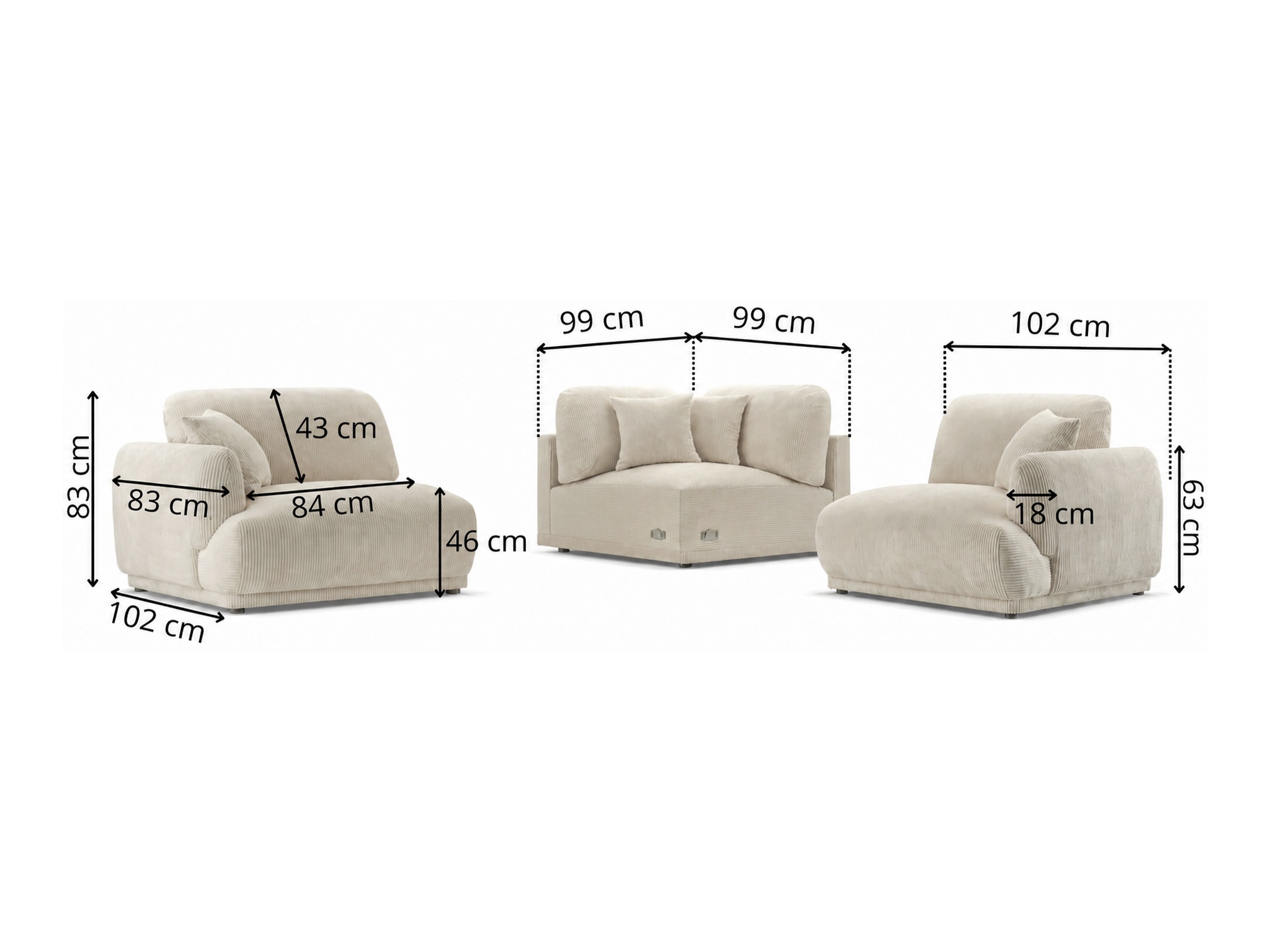 Ecksofa Cavfeni 104