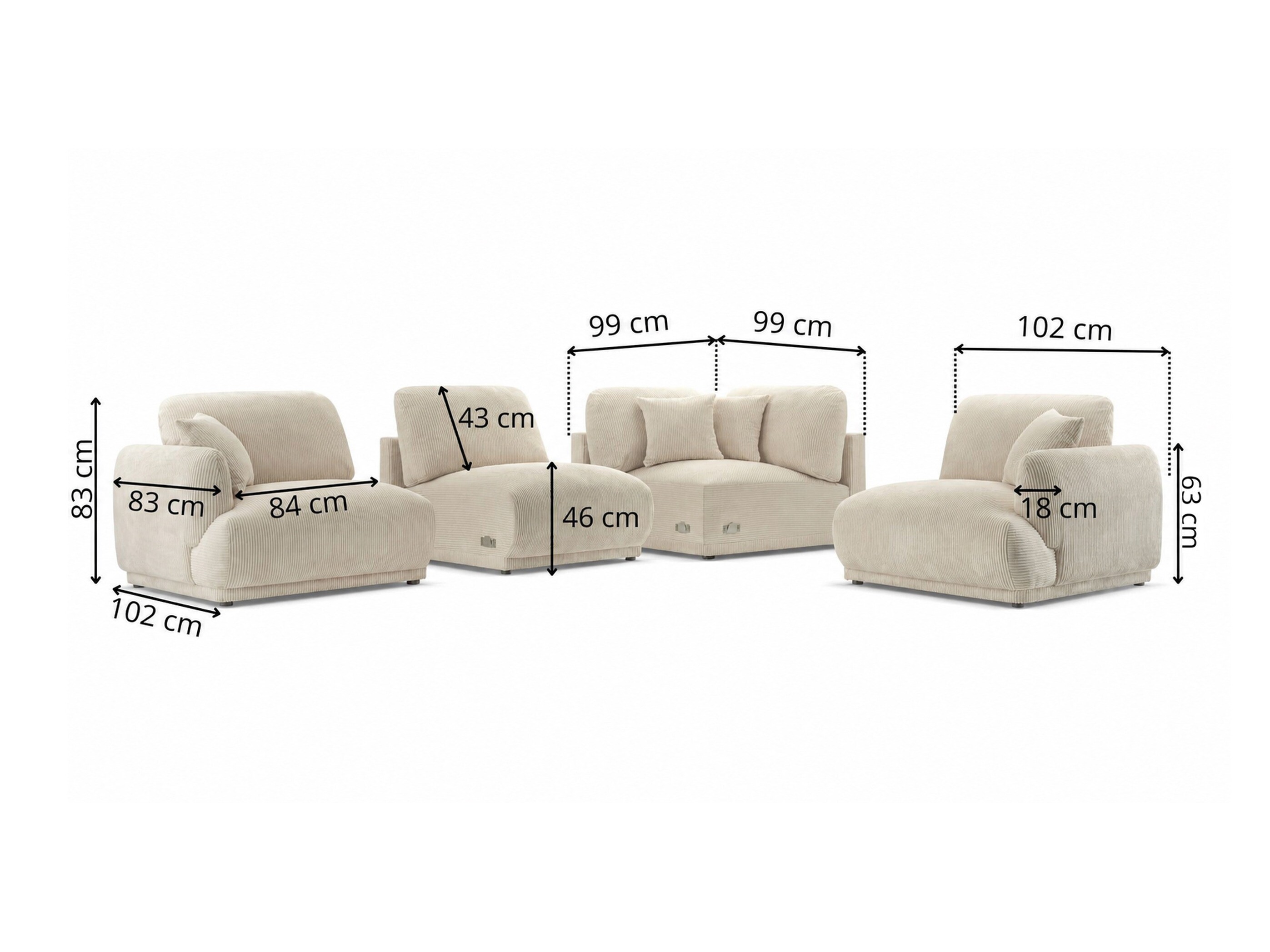 Ecksofa Cavfeni 105