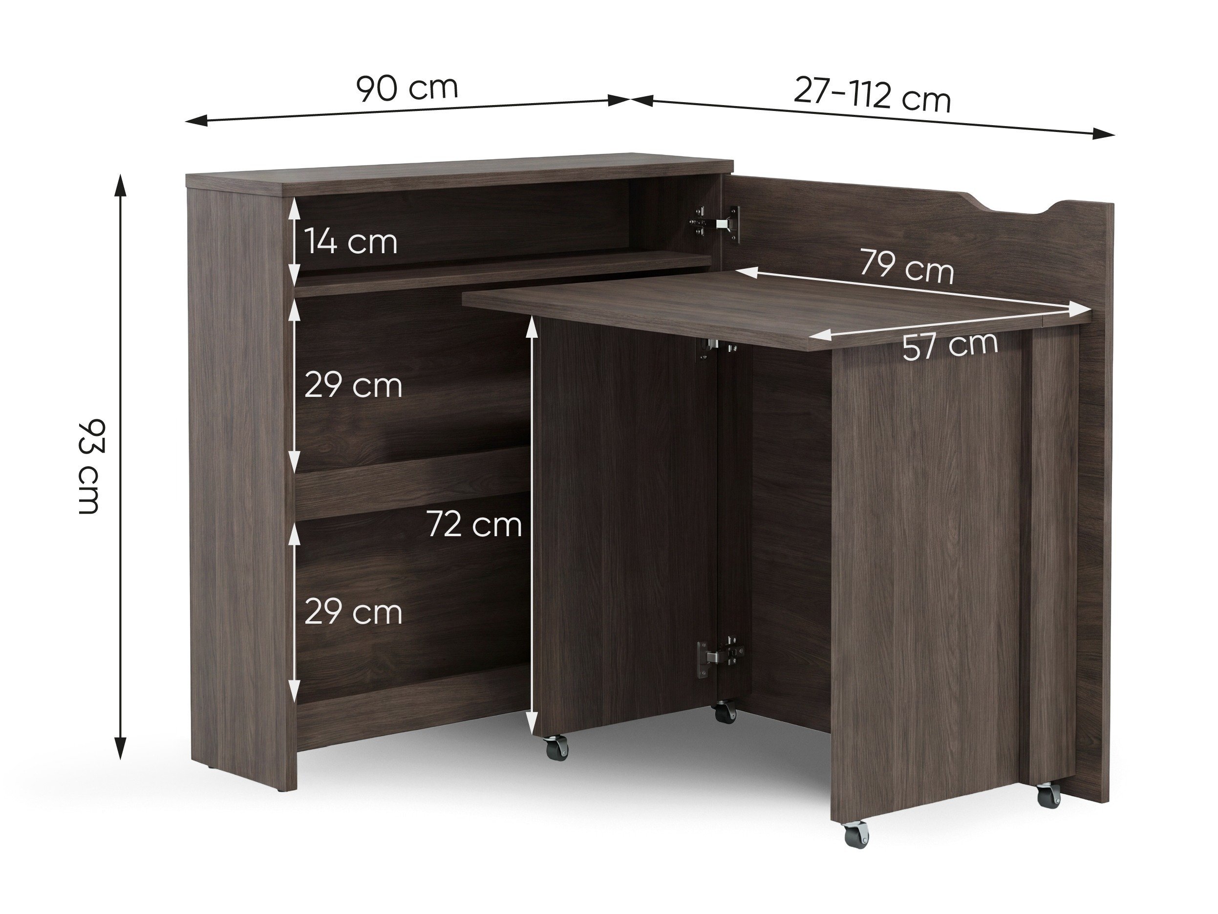 Eckschreibtisch Concept Lenart II (Dunkle Eiche)