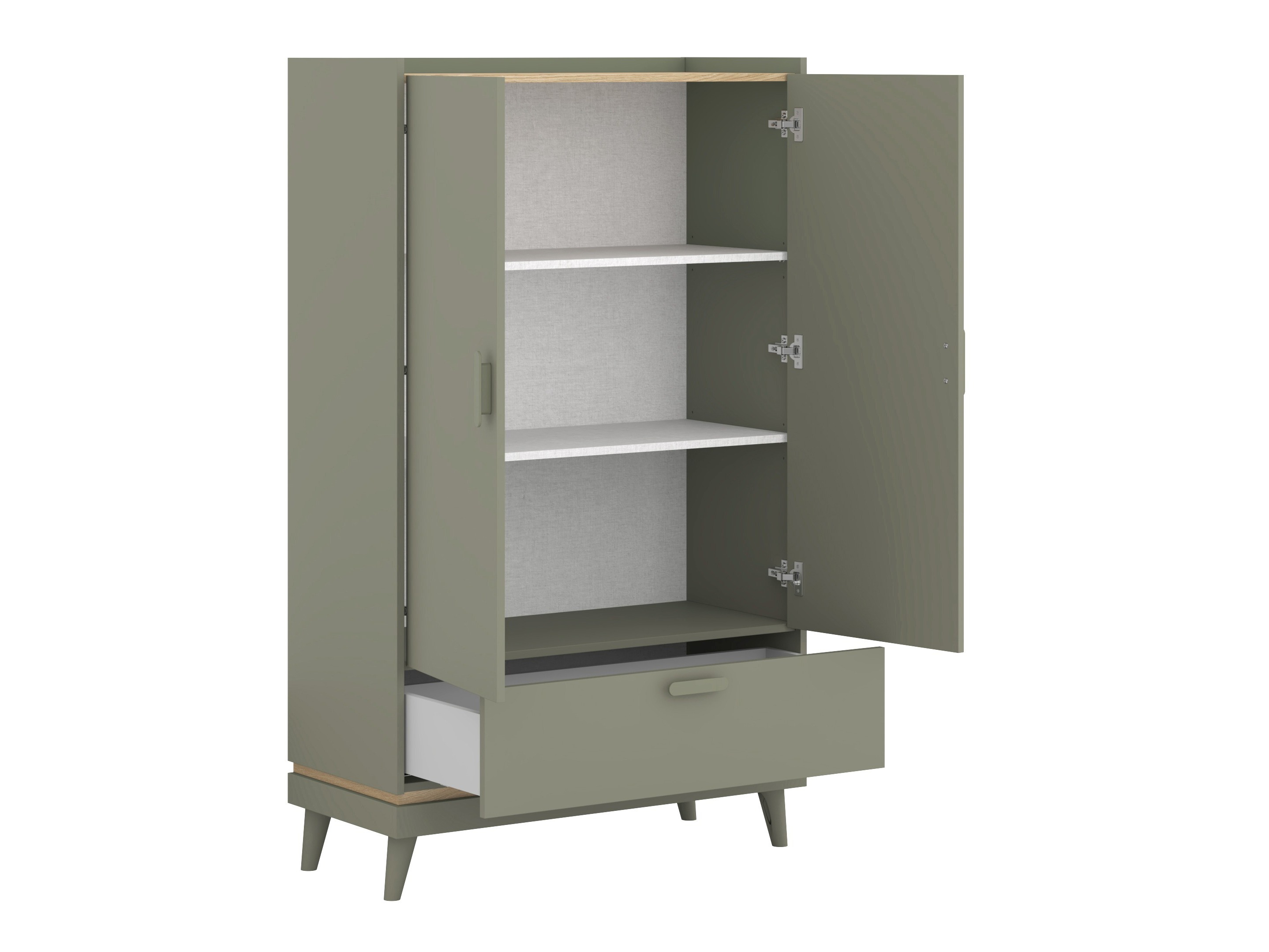 Regal Fertalu 105 (Grün + Eichenholzoptik)
