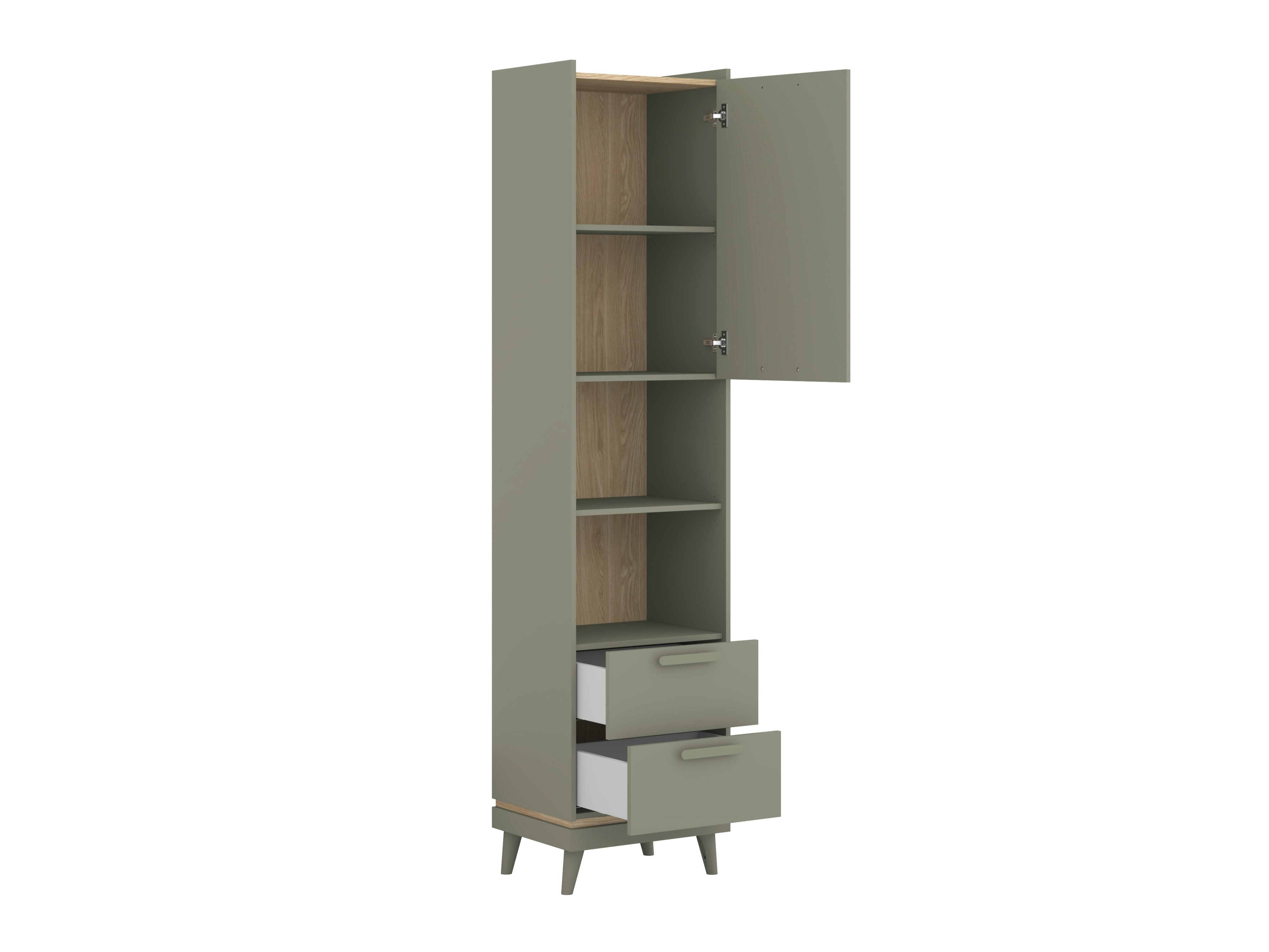 Regal Fertalu 106 (Grün + Eichenholzoptik)