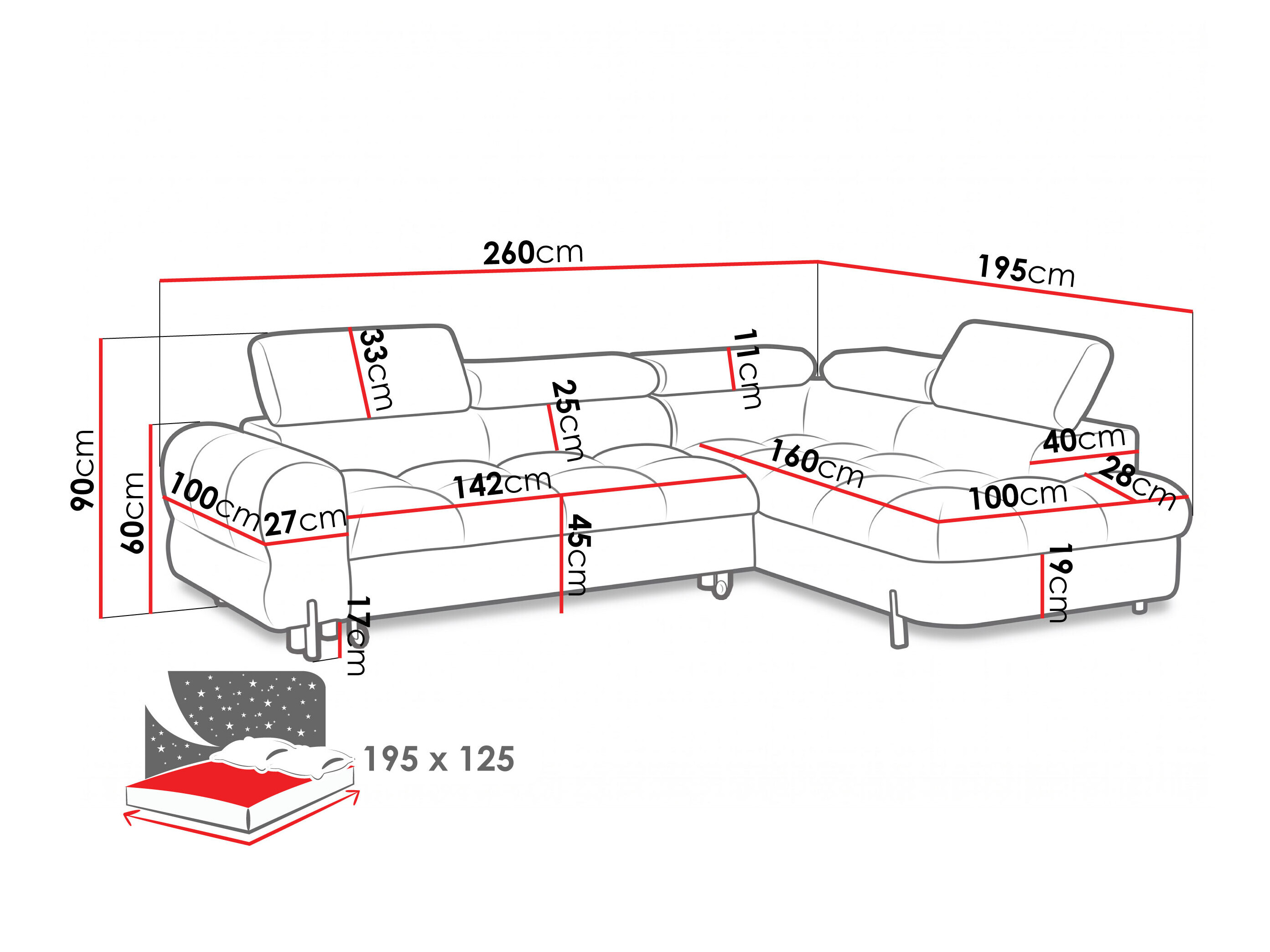 Ecksofa Carson 139 (Element 03)