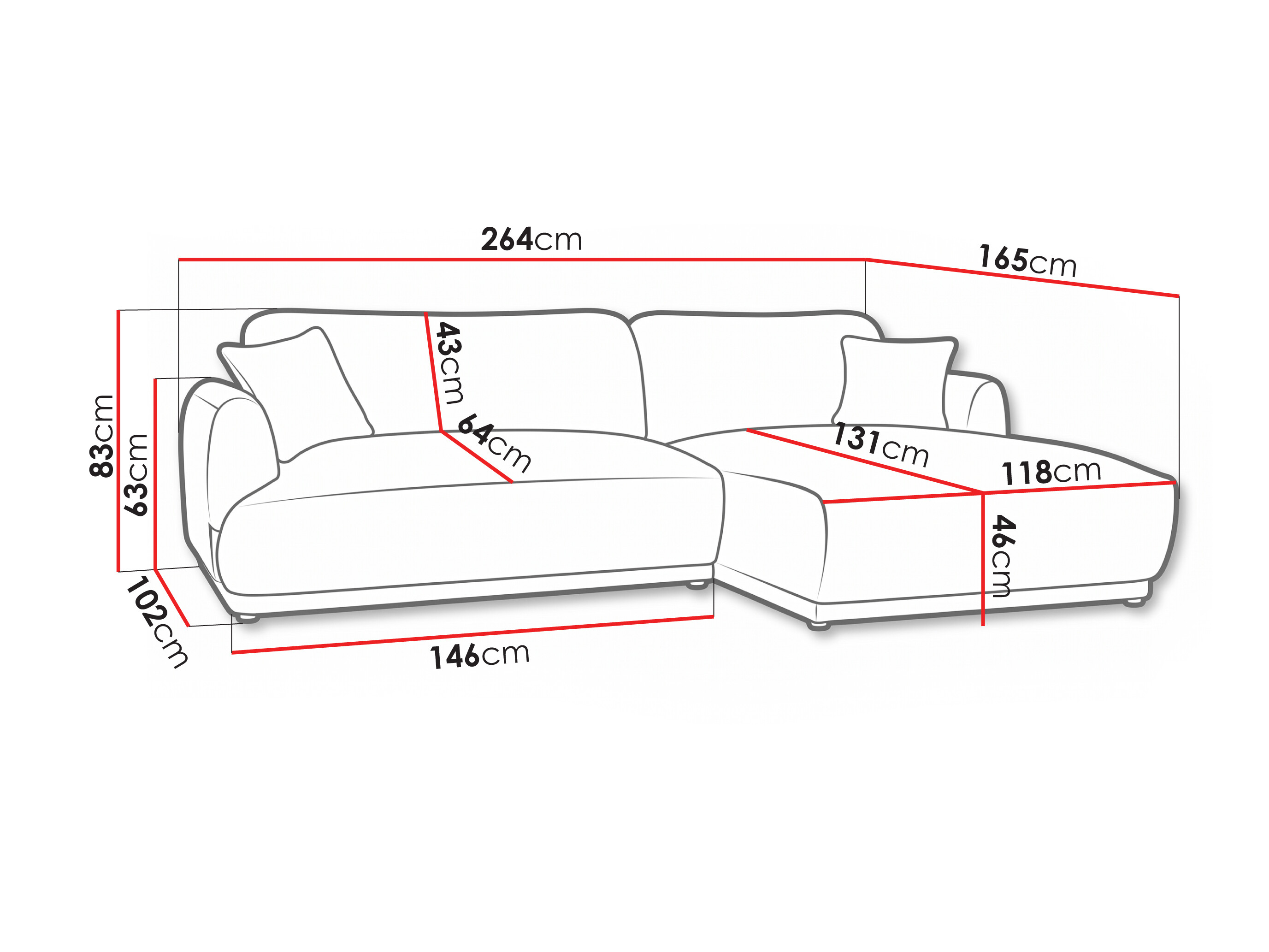 Ecksofa Lufkin 136 (Lincoln 83)