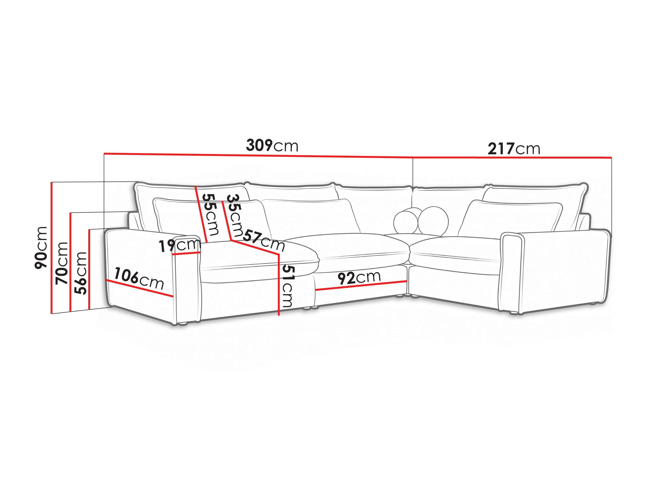 Ecksofa Lufkin 165 (Poso 34)