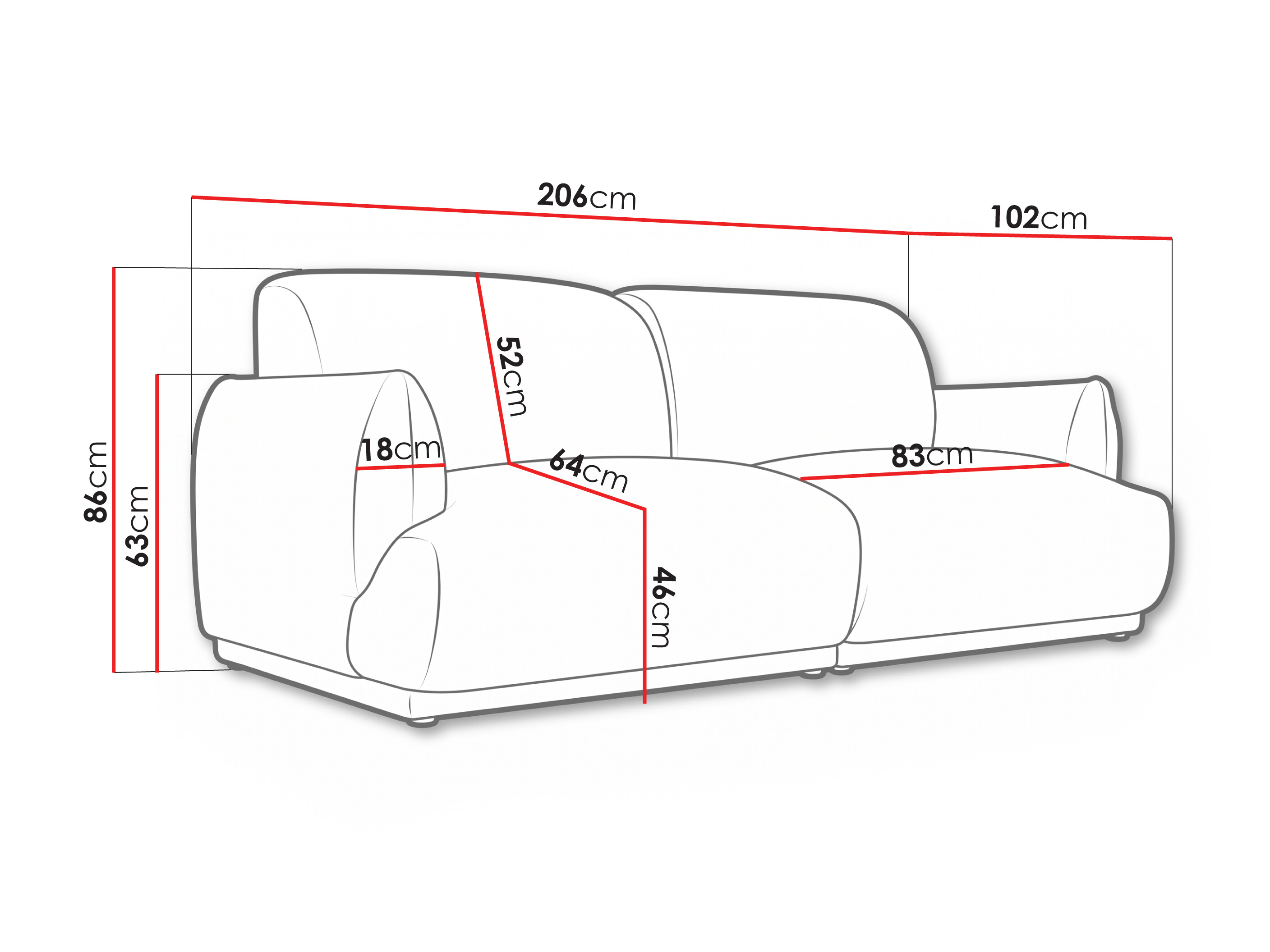 Sofa Lufkin 144 (Tilia 03)