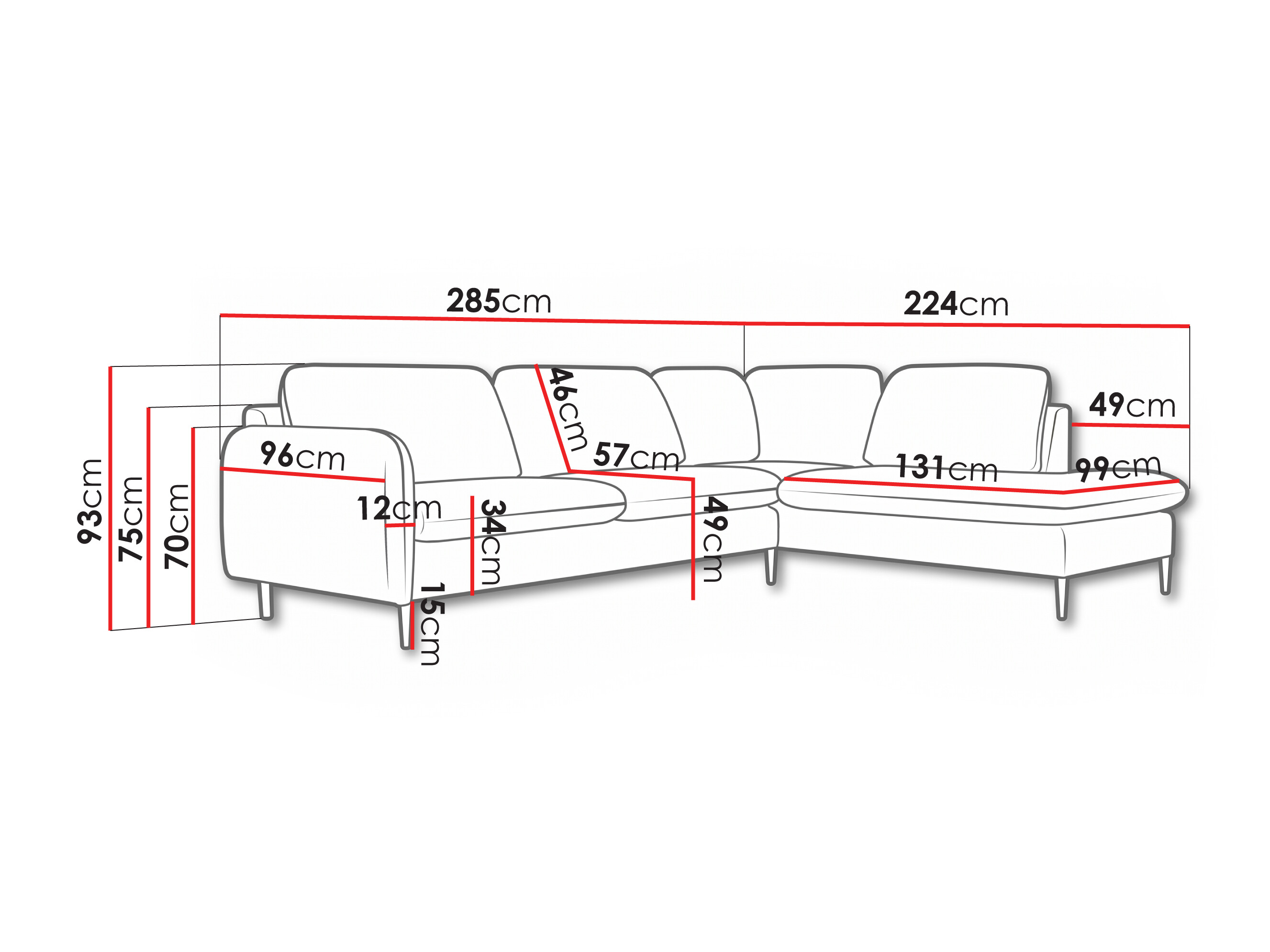 Ecksofa Lufkin 150 (Perfect Harmony 63)