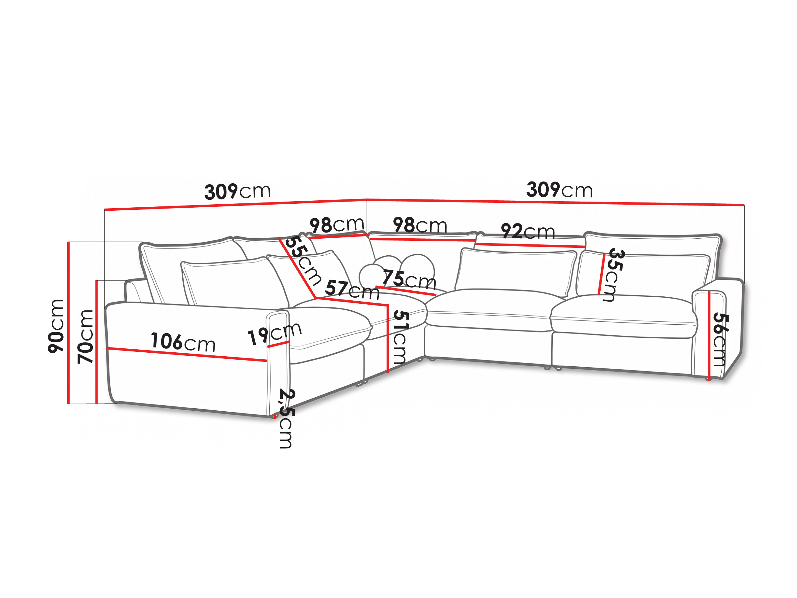 Ecksofa Lufkin 162 (Lincoln 86)