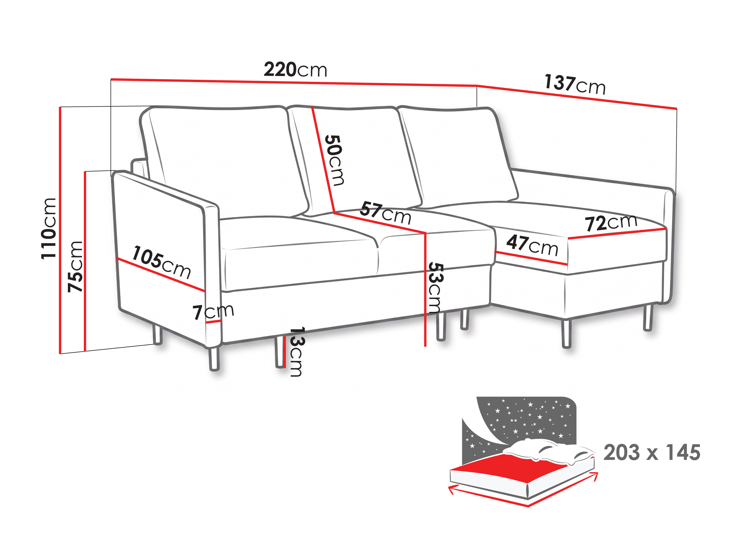 Ecksofa Lufkin 164 (Monolith 84)