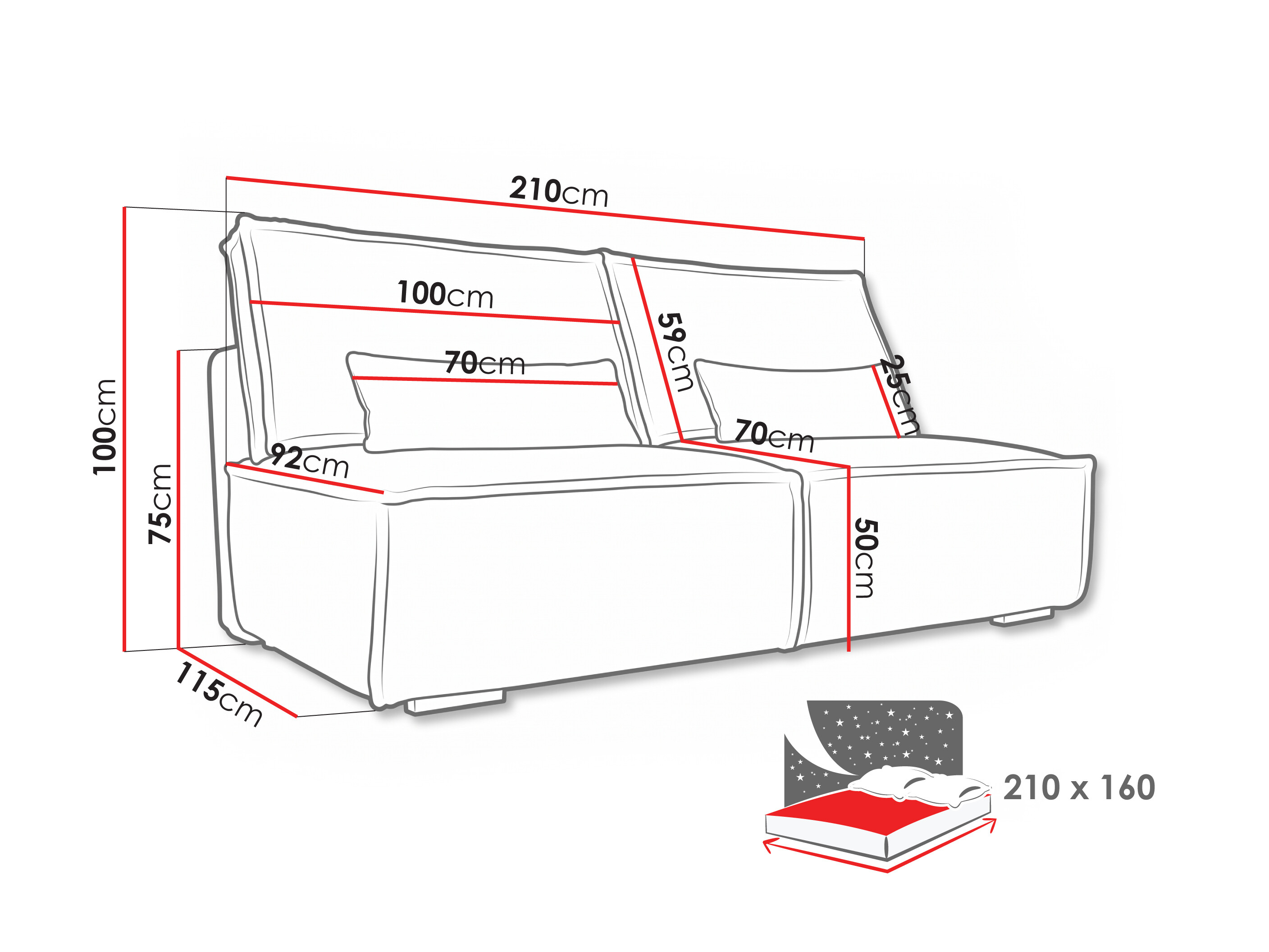 Schlafsofa Lufkin 147 (Tilia 17)