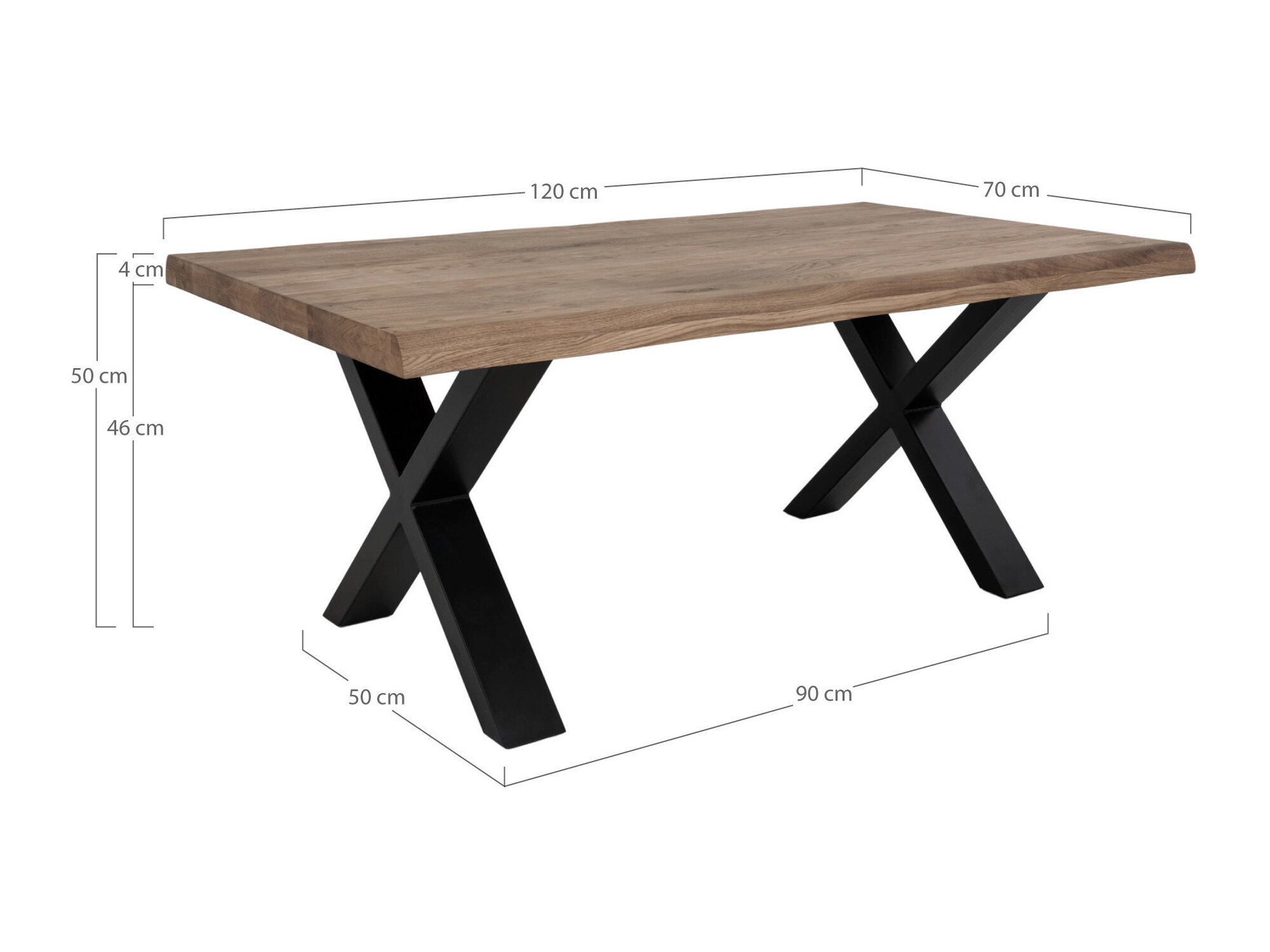 Couchtisch Brea 341 (Eichenholzoptik dunkel)