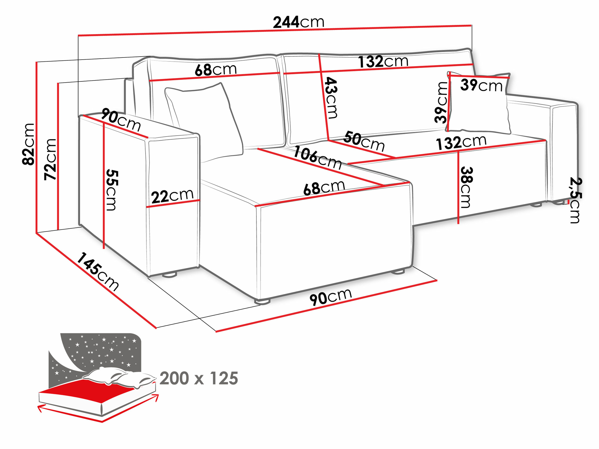 Ecksofa SD3453