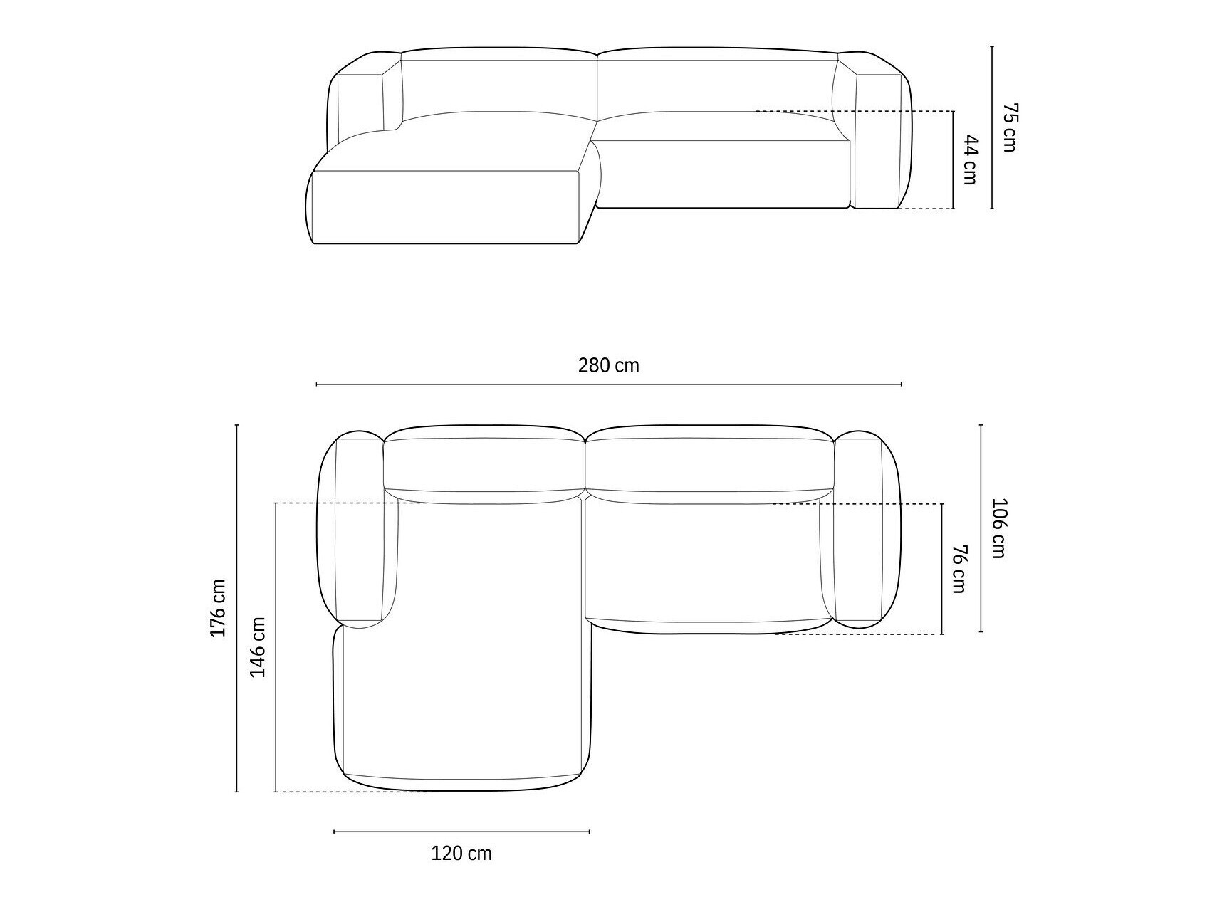 Modulares Ecksofa Sorcoro 105 (Vogue 01)
