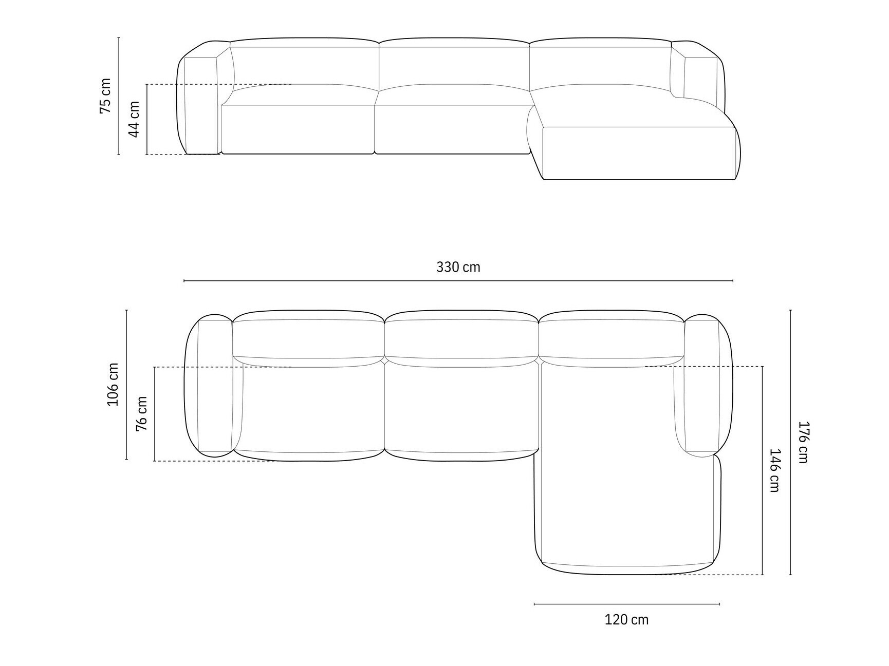 Modulares Ecksofa Sorcoro 104 (Vogue 01)