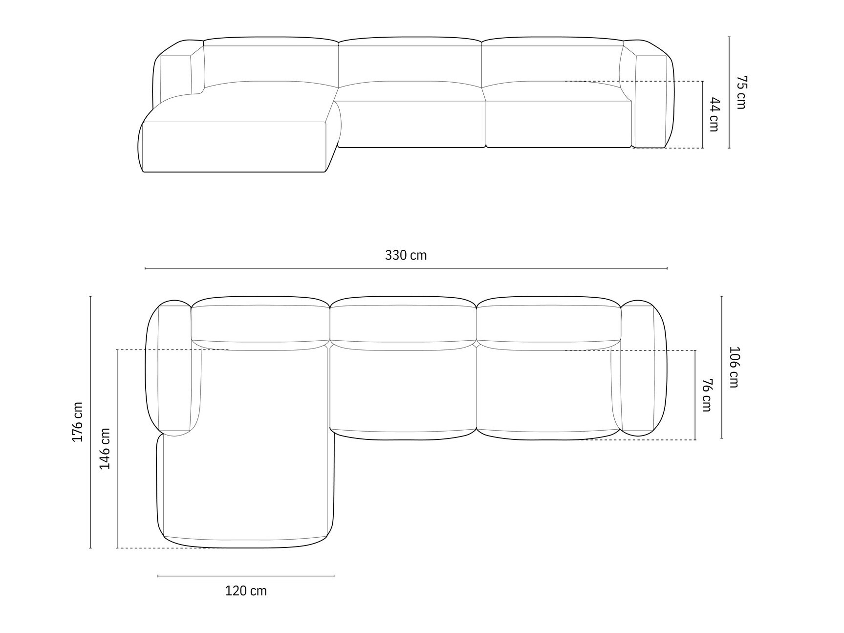 Modulares Ecksofa Sorcoro 104 (Vogue 13)