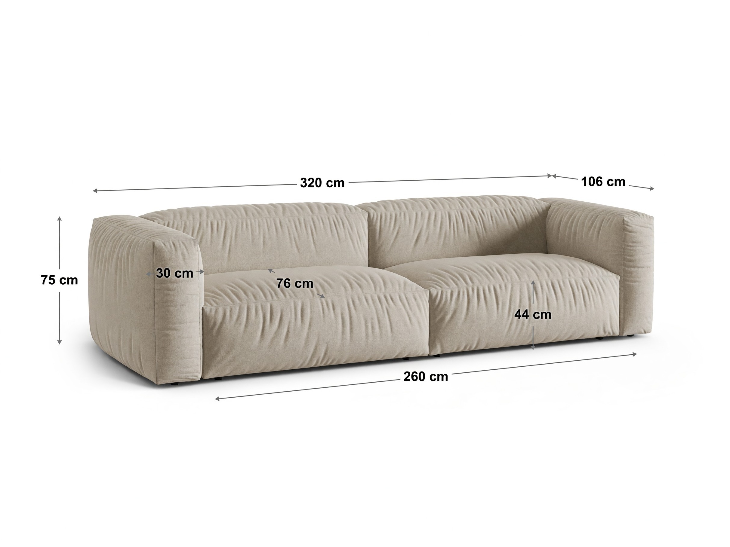 Modulares Sofa Sorcoro 101 (Monet Sand)