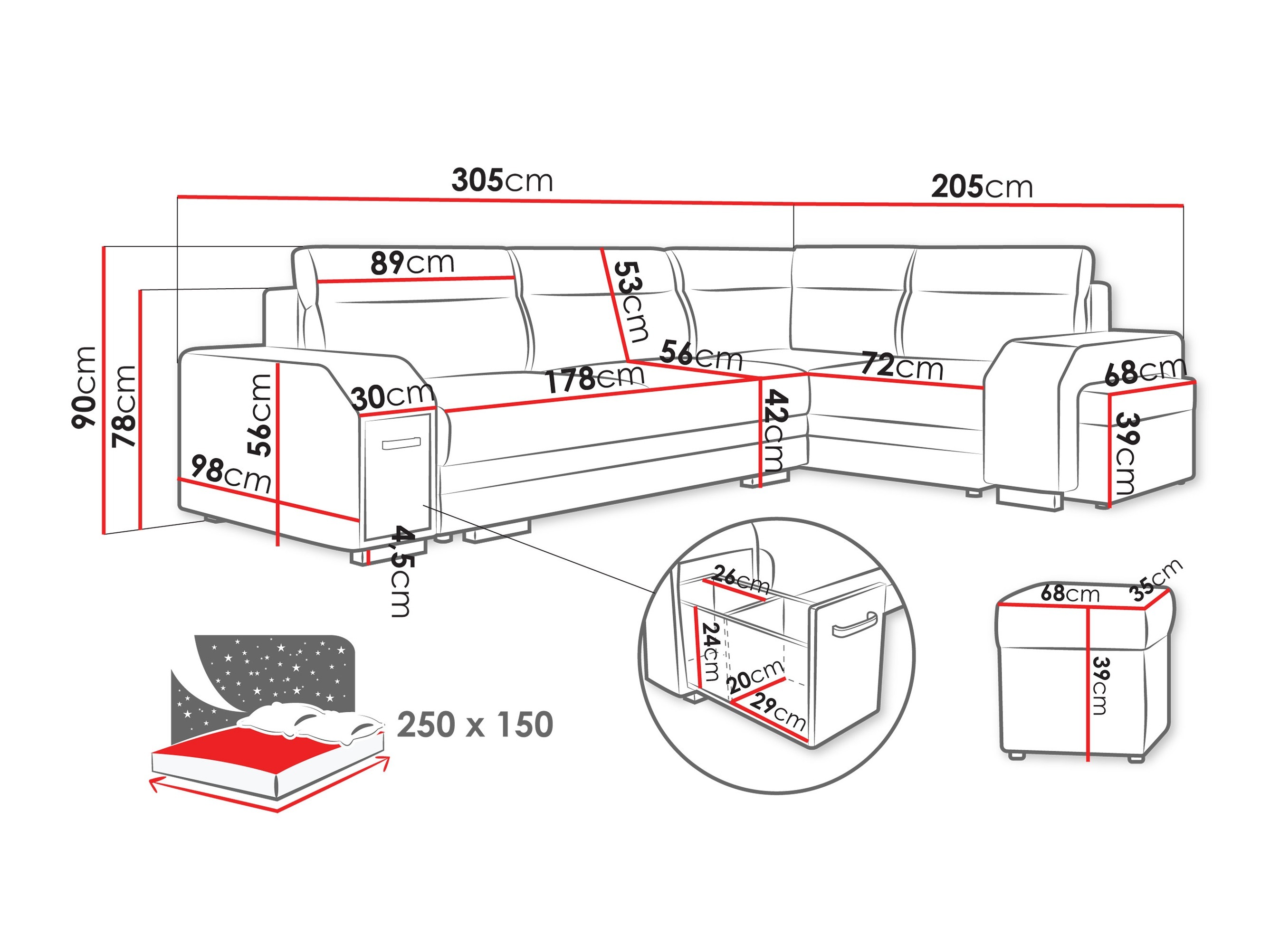 Ecksofa SD3463