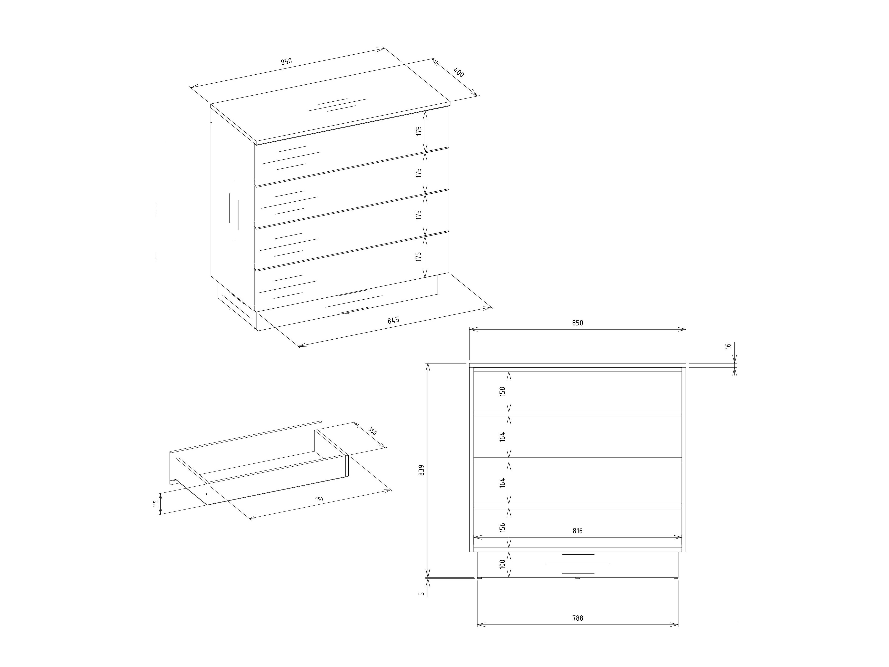 Kommode Mandeville 406 (Kaschmir)
