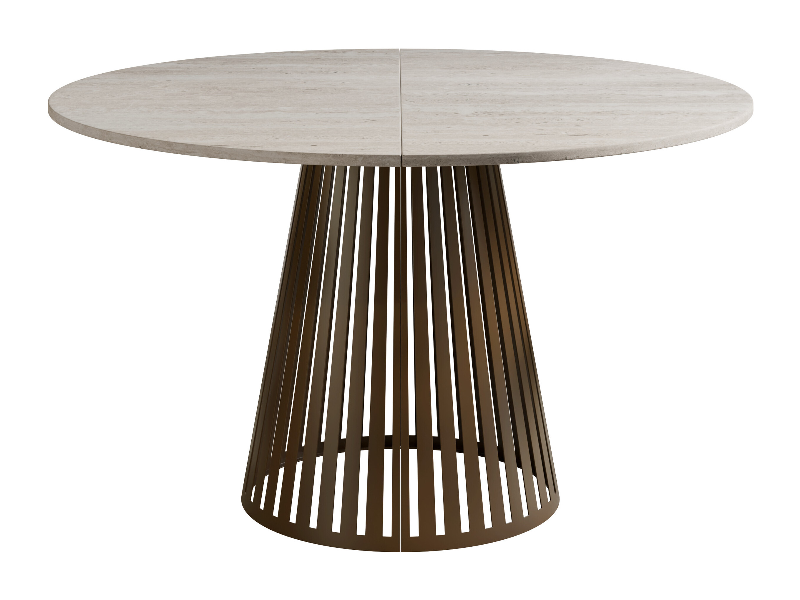 Tisch Prudentia (Heller Travertin + Braun)