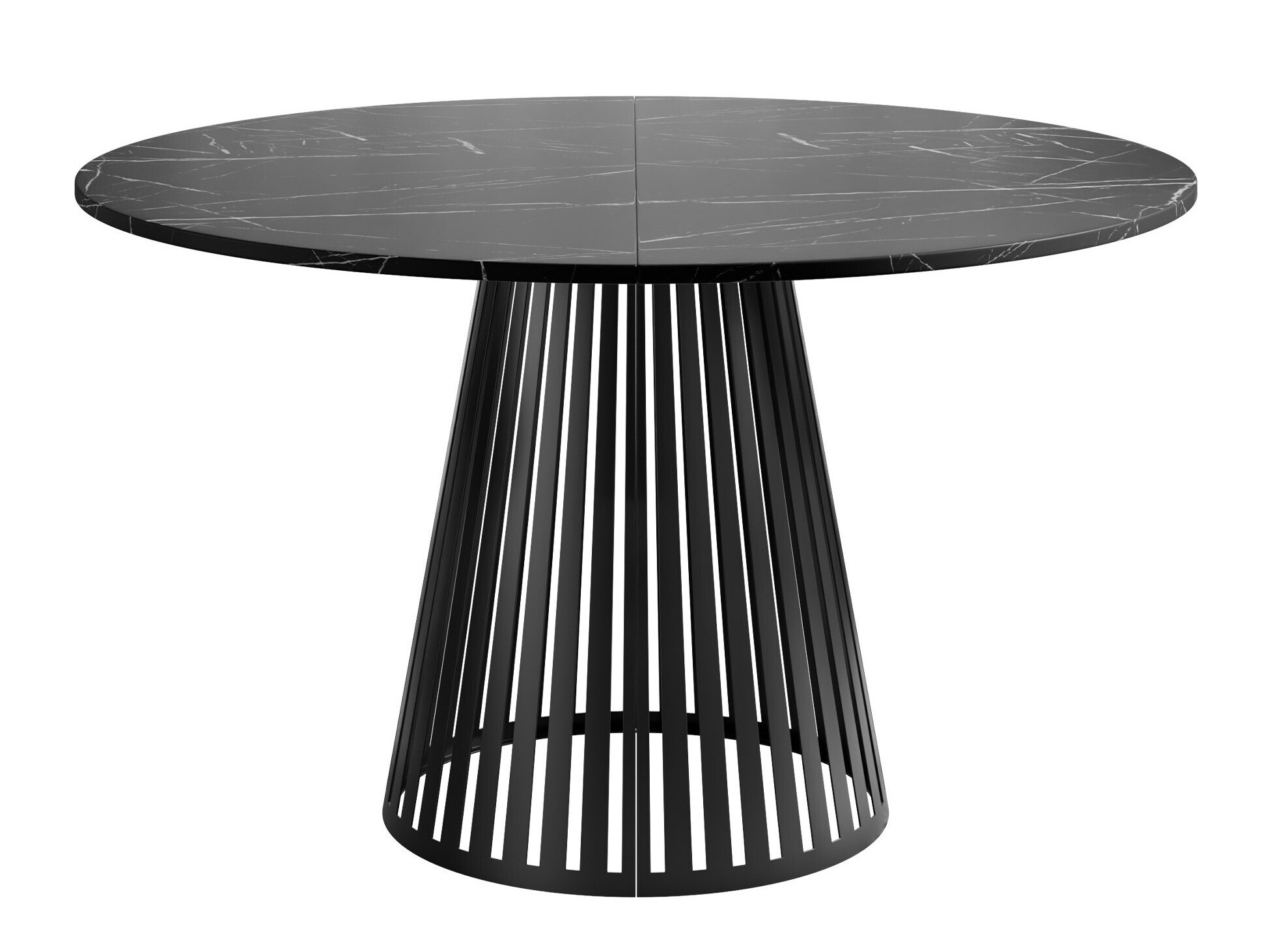 Tisch Prudentia (Schwarzer Marmor + Schwarz)
