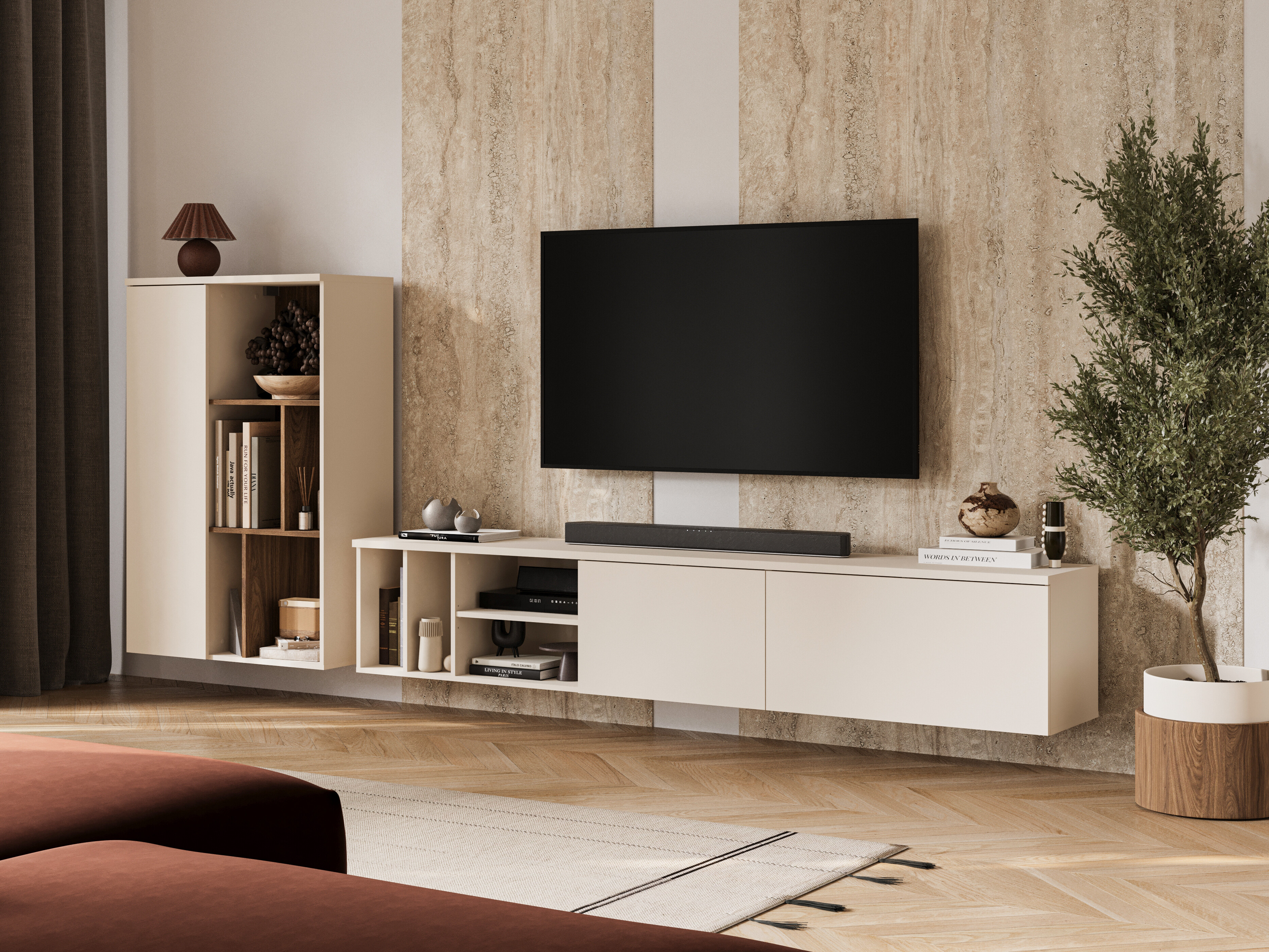 Wohnzimmer-Set Austin 399 (Kaschmir)