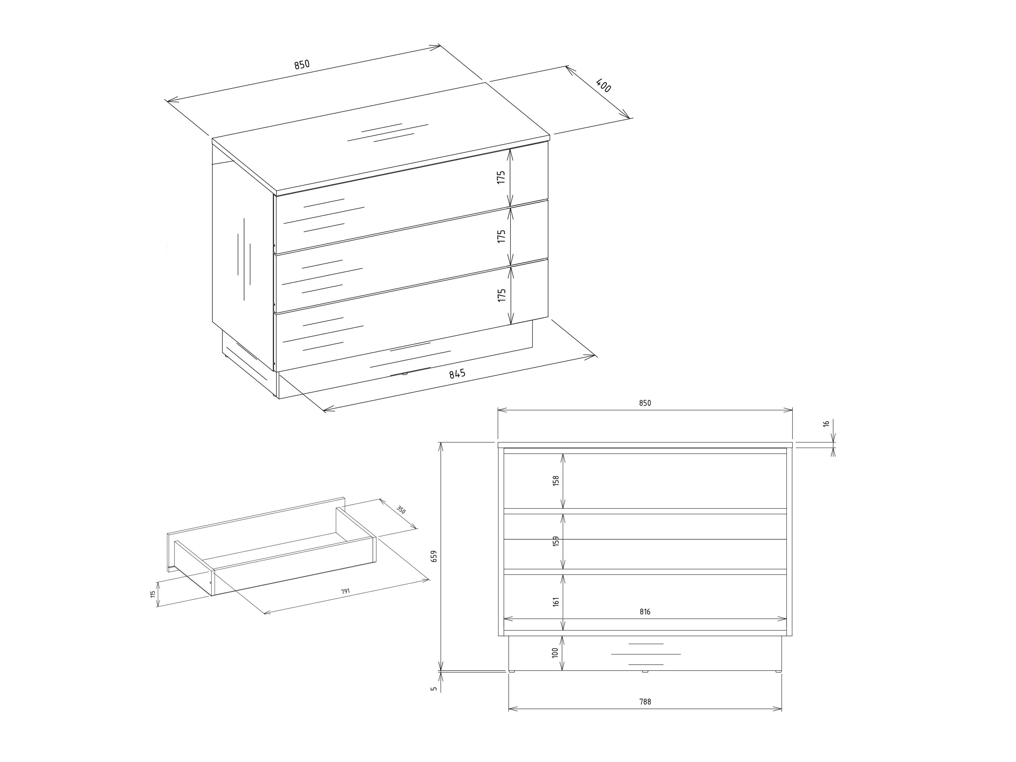 Kommode Mandeville 405 (Kaschmir)