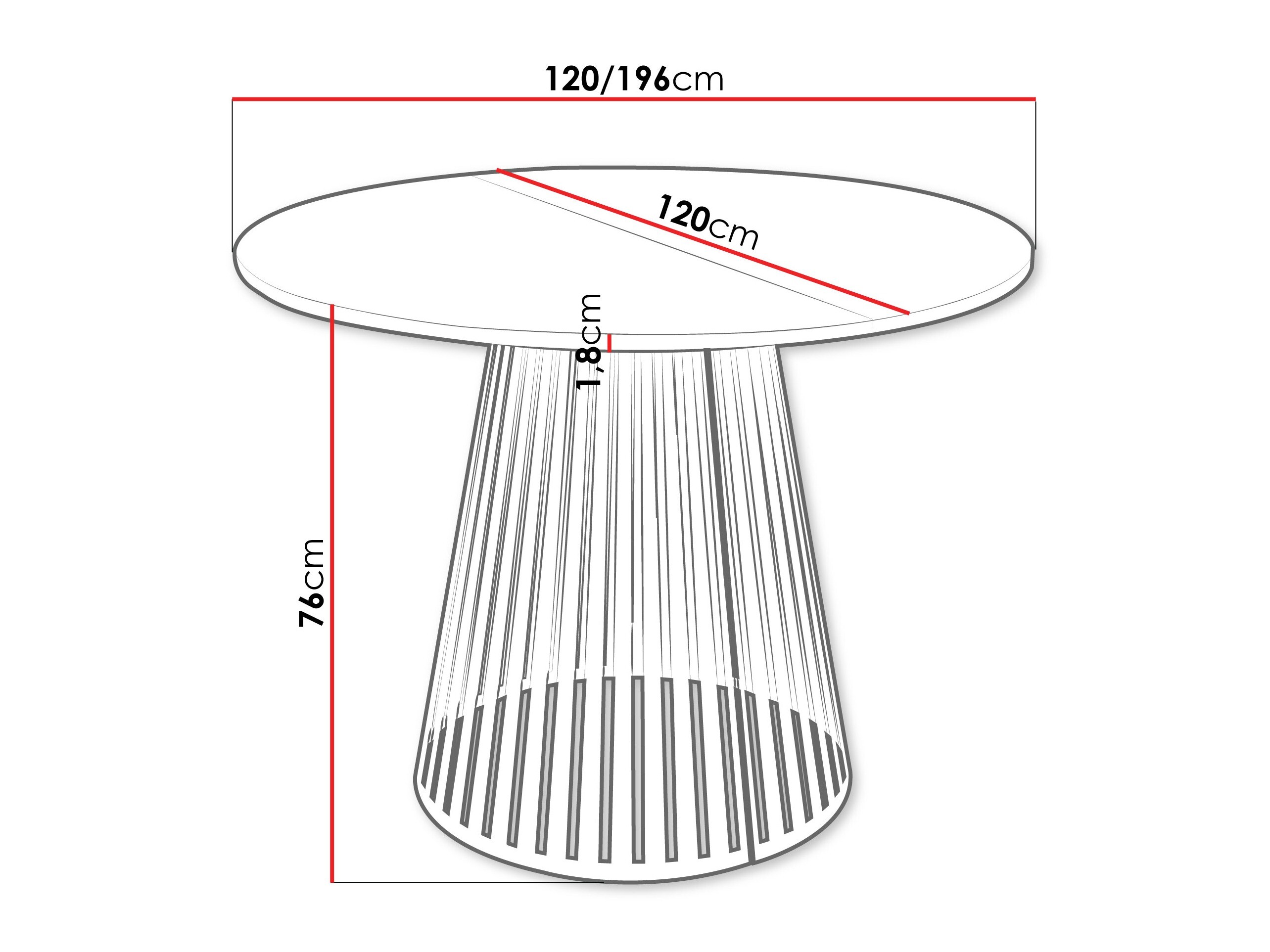 Tisch Prudentia II (Heller Travertin + Braun)