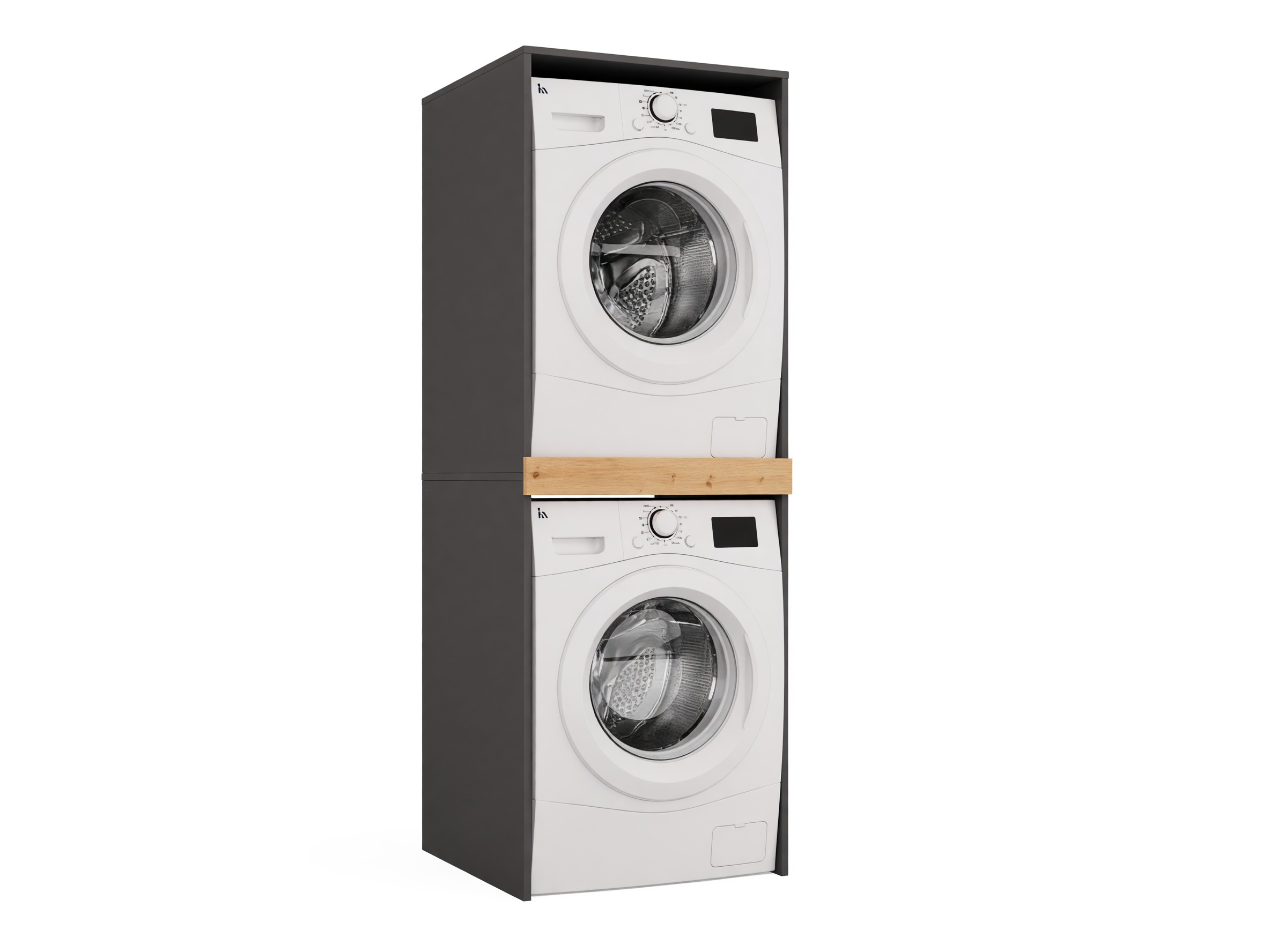 Badezimmer-Regal Balelbo 108 (Anthrazit + Artisan-Eiche)