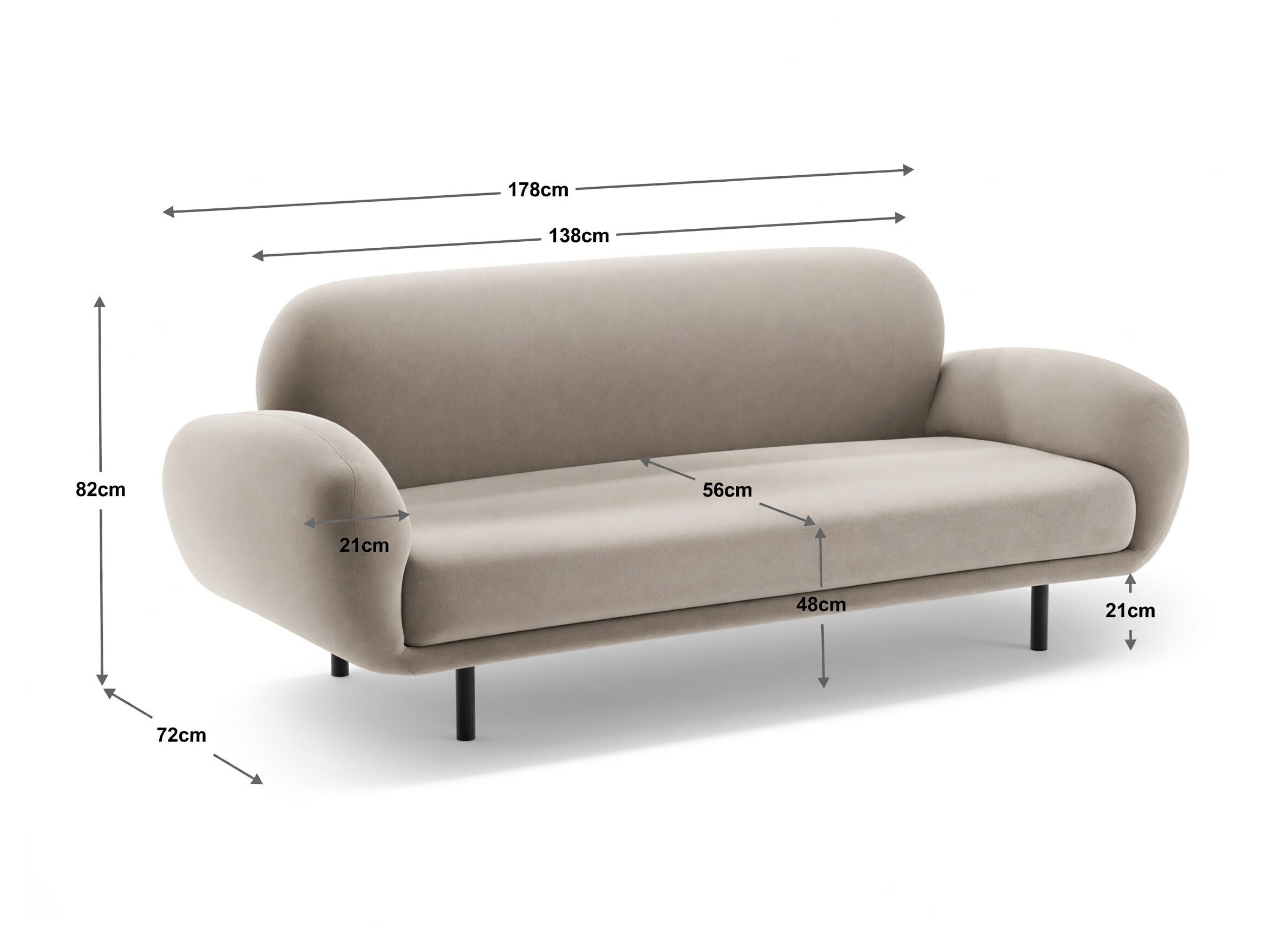 Sofa Beckley 343 (Silencio 10)