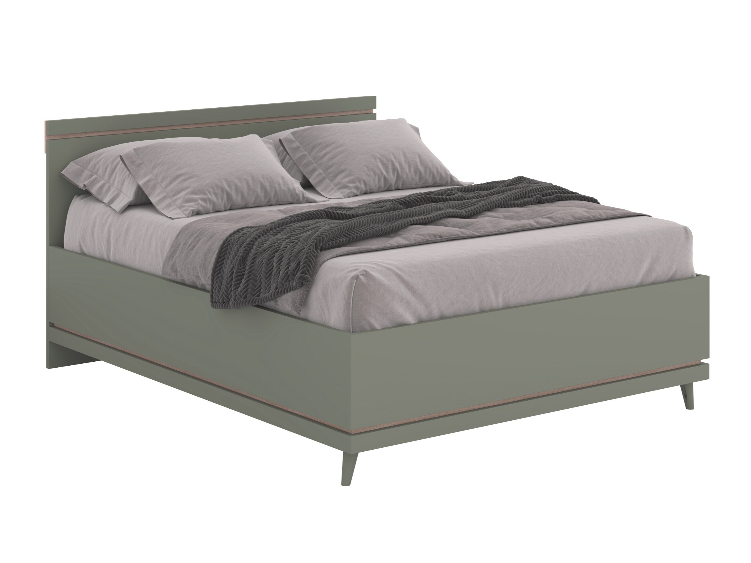 Bett Fertalu 107 (Grün + Eiche)