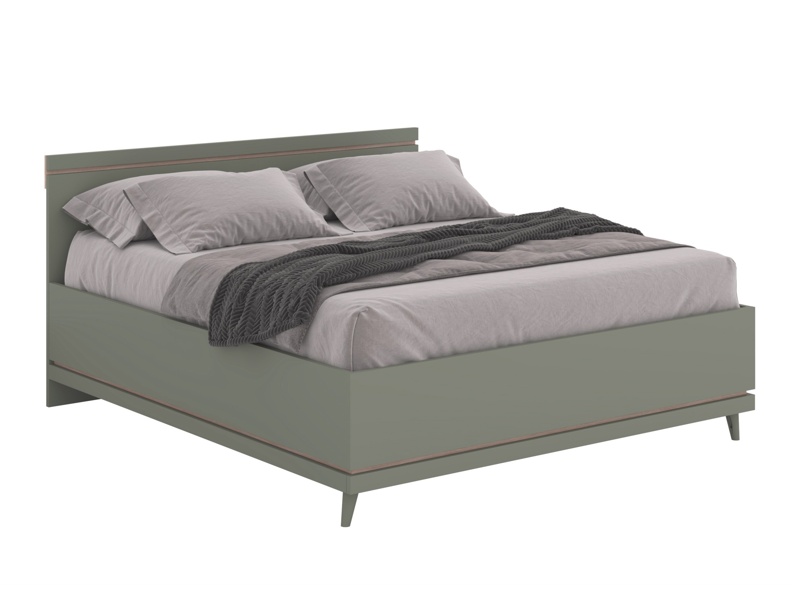 Bett Fertalu 107 (Grün + Eiche)