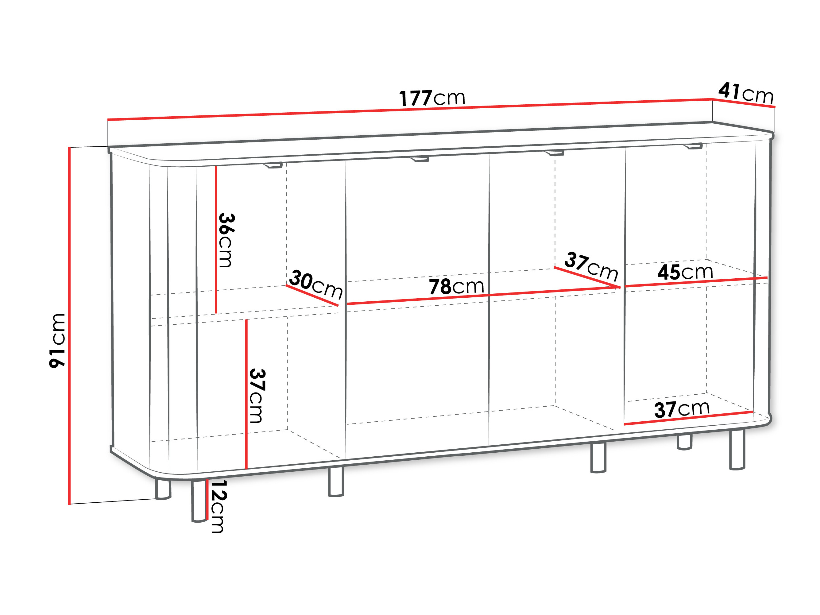Sideboard Larala 101 (Graubeige)