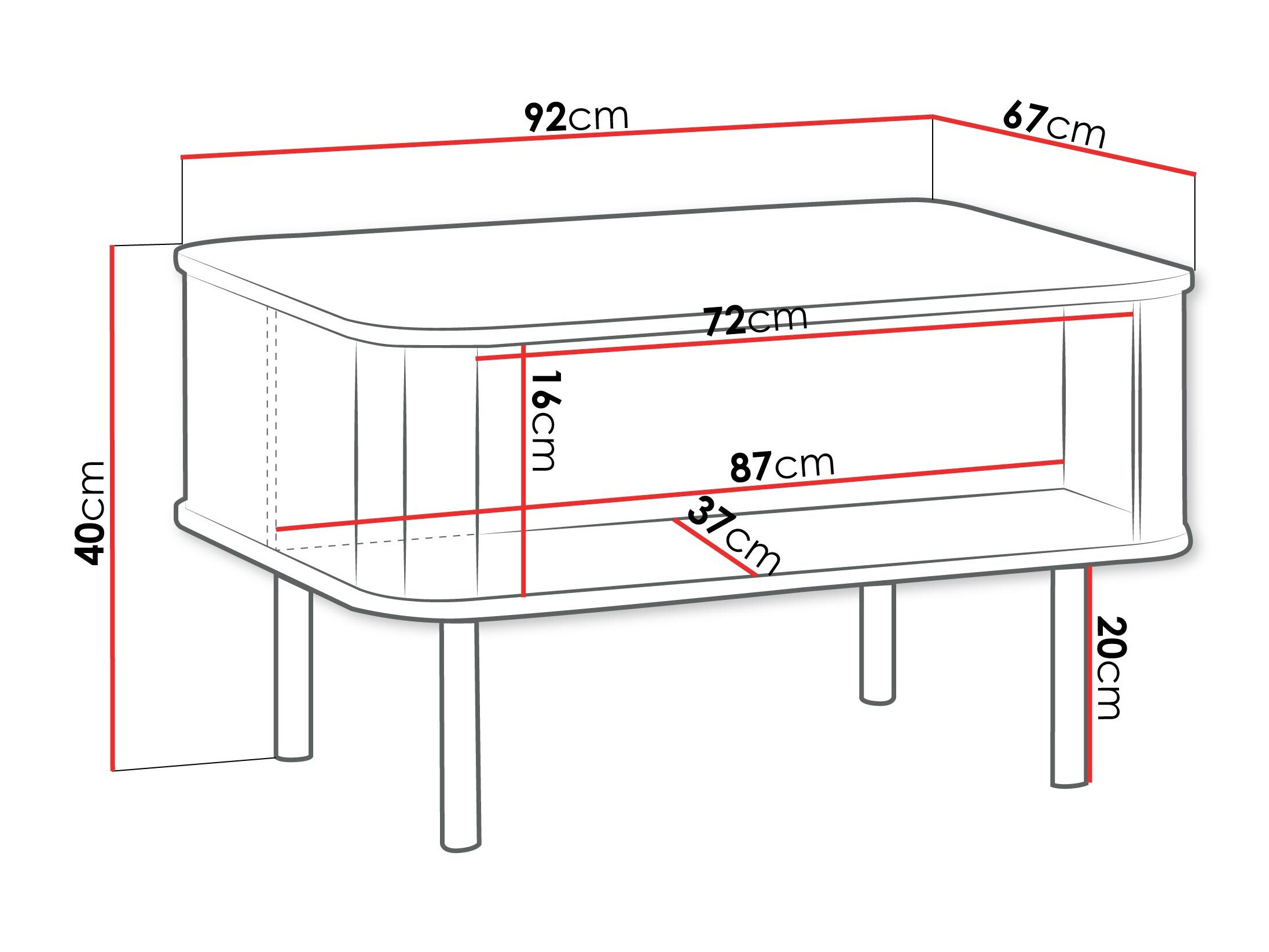 Couchtisch Larala 103 (Weiss)