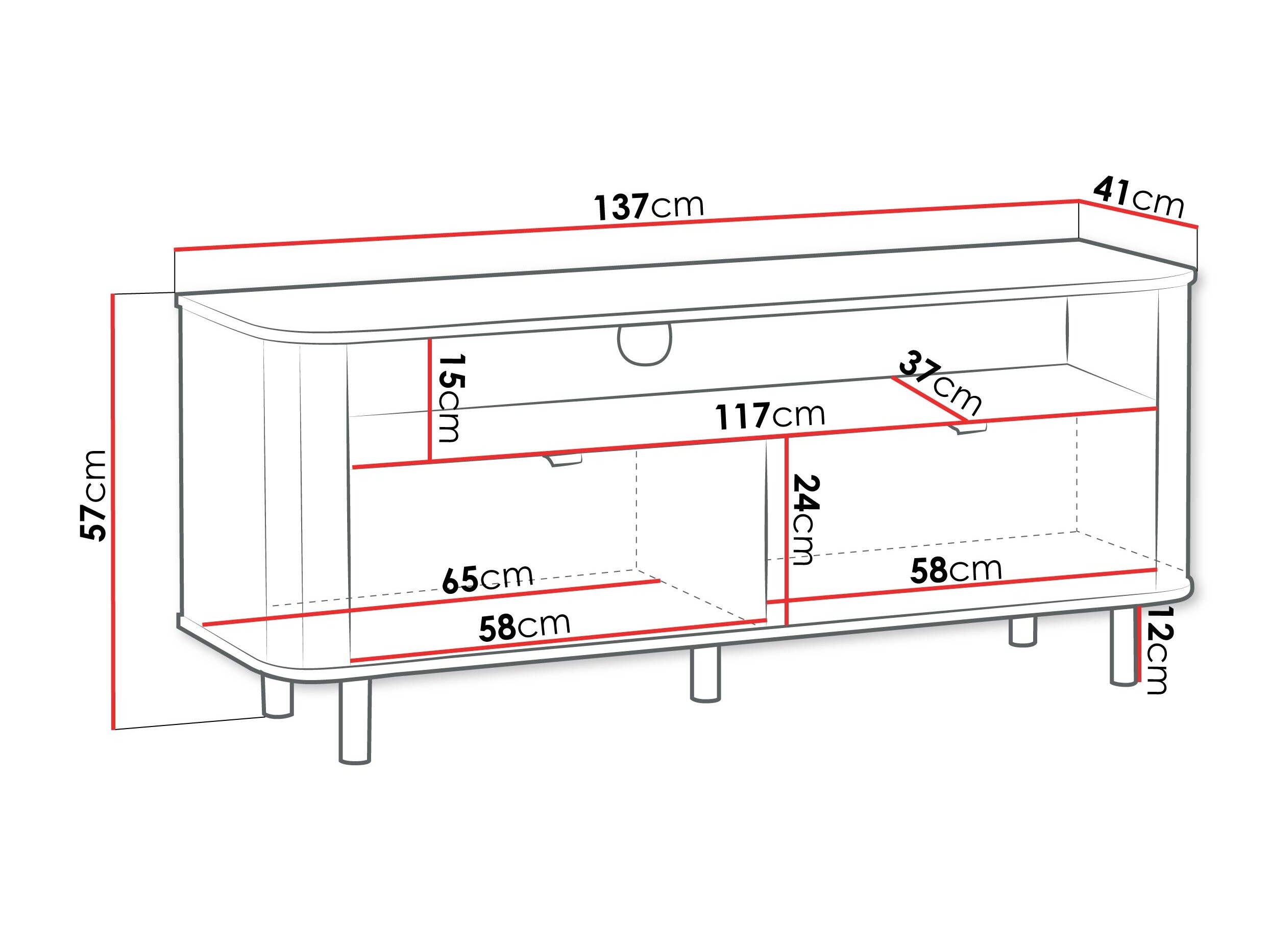TV-Möbel Larala 106 (Weiss)