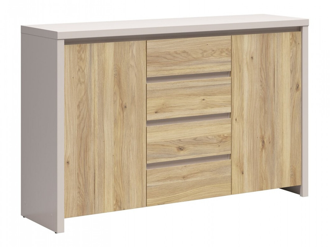 Kommode Nolroma 103 (Kaschmir + Eiche)
