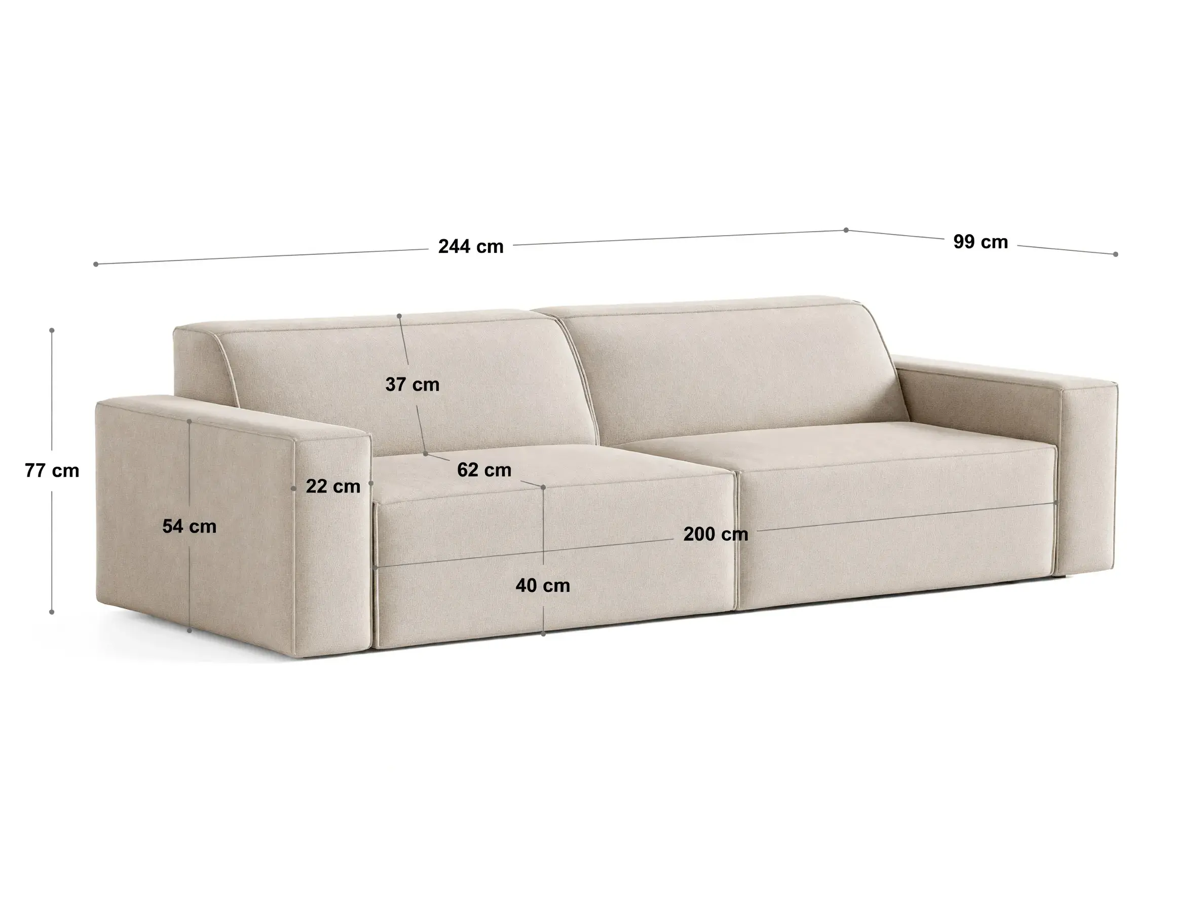 Modulares Sofa Lomcalu 105 (Megan 357)