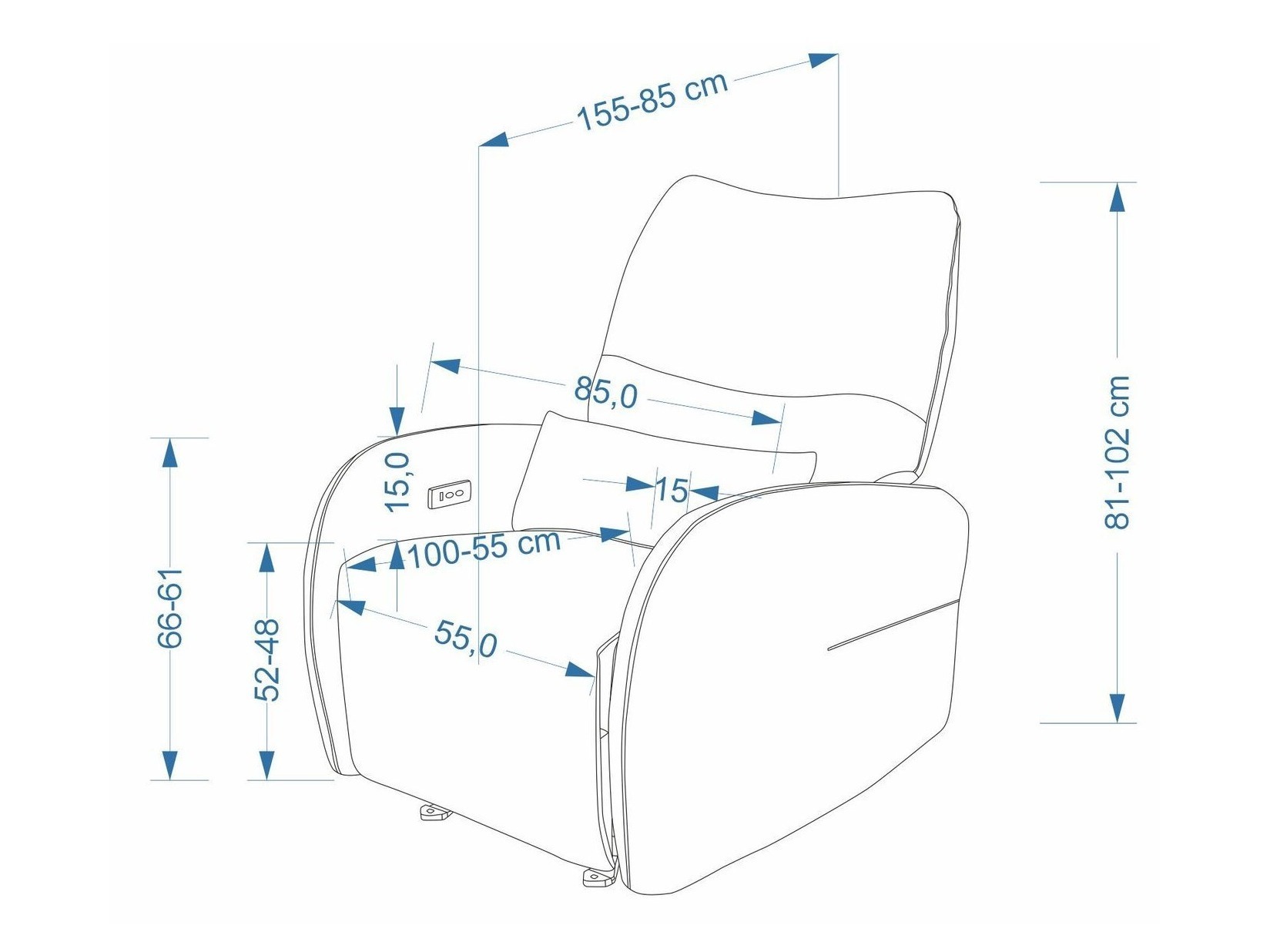 Sessel Liegesessel Houston 2226 (Maloy 31)
