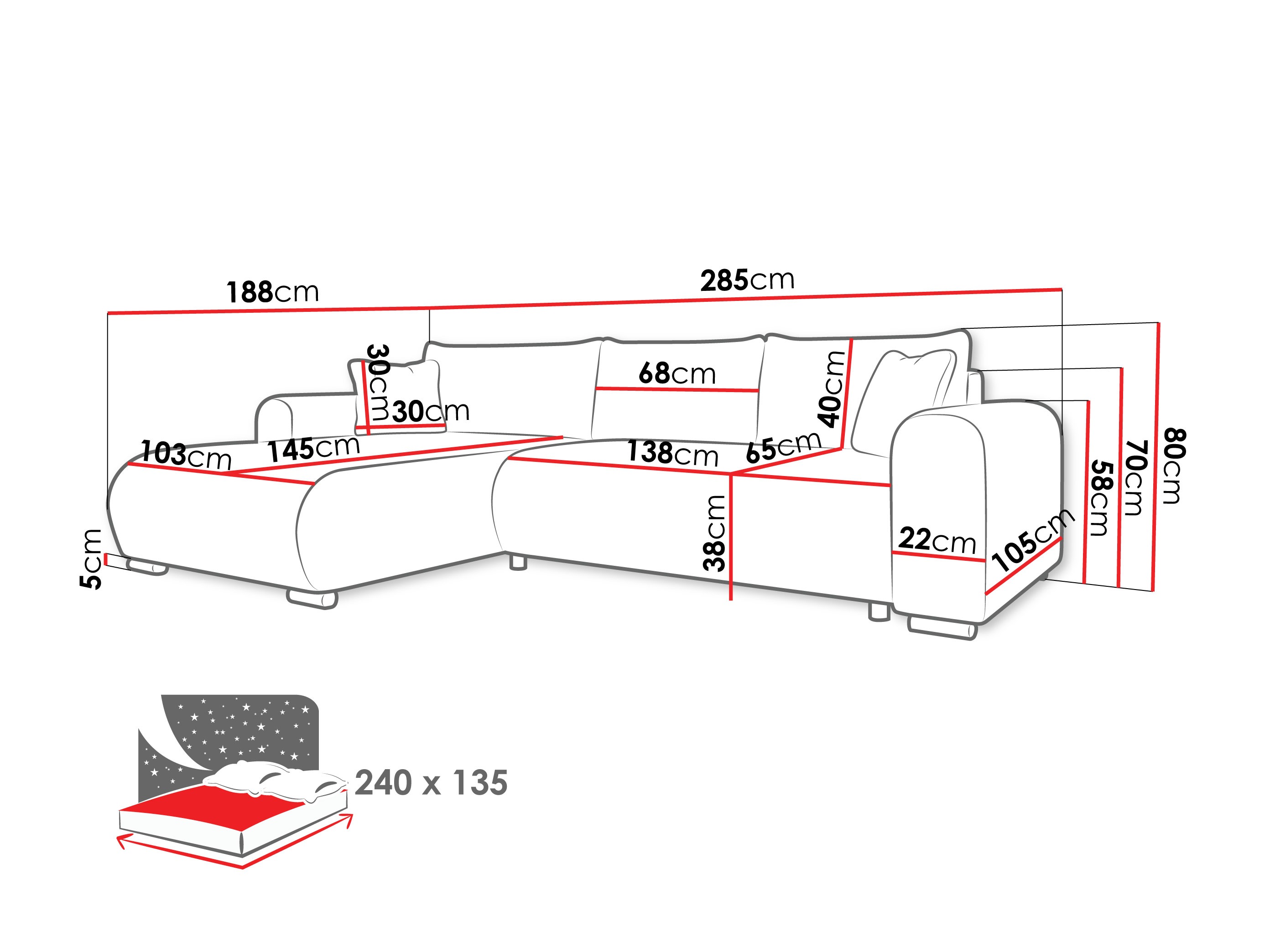 Ecksofa Comfivo Consors (Lumo 30)