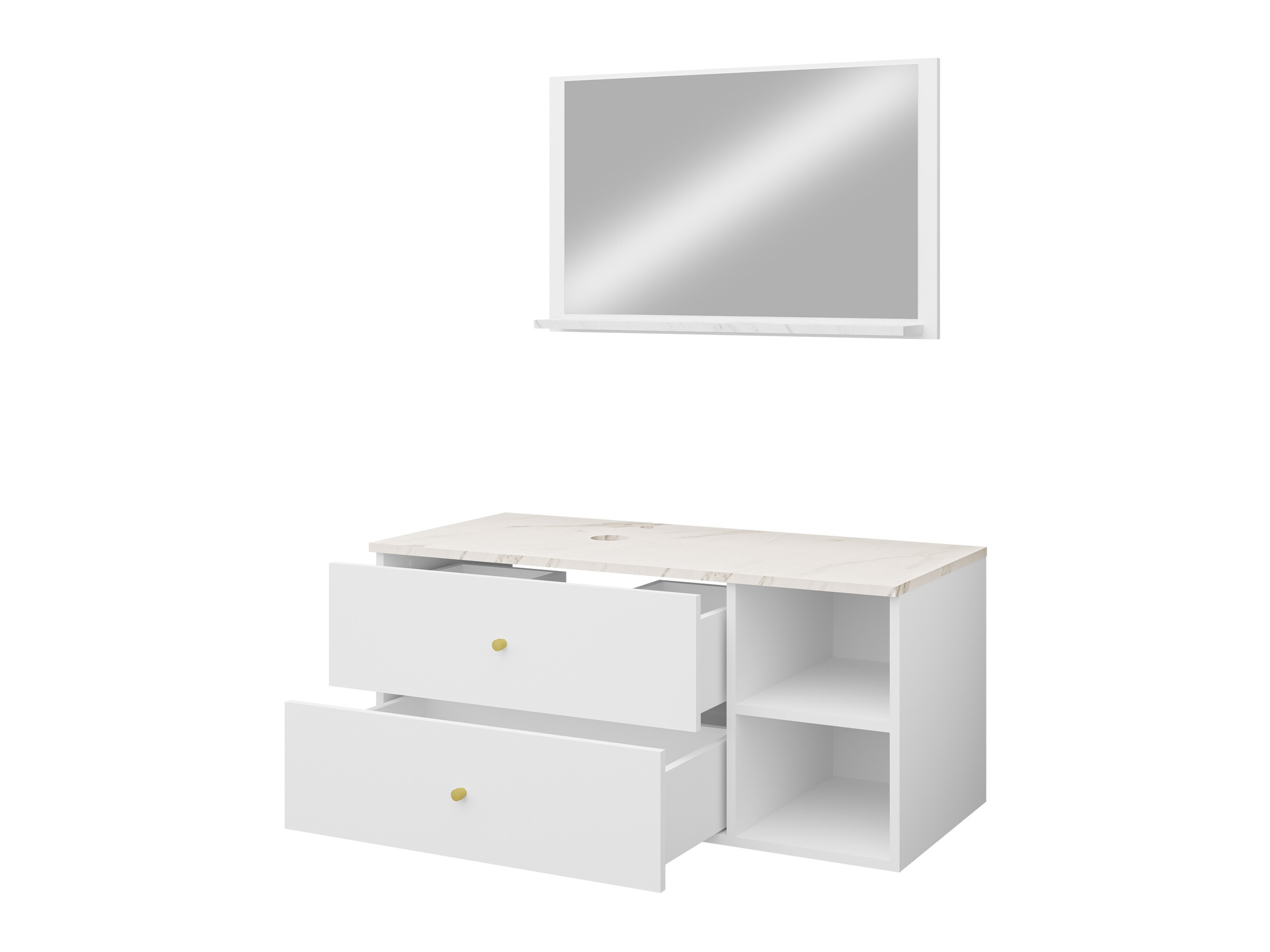 Badezimmer-Set Salus I (Kaschmir + Cremona-Eiche)