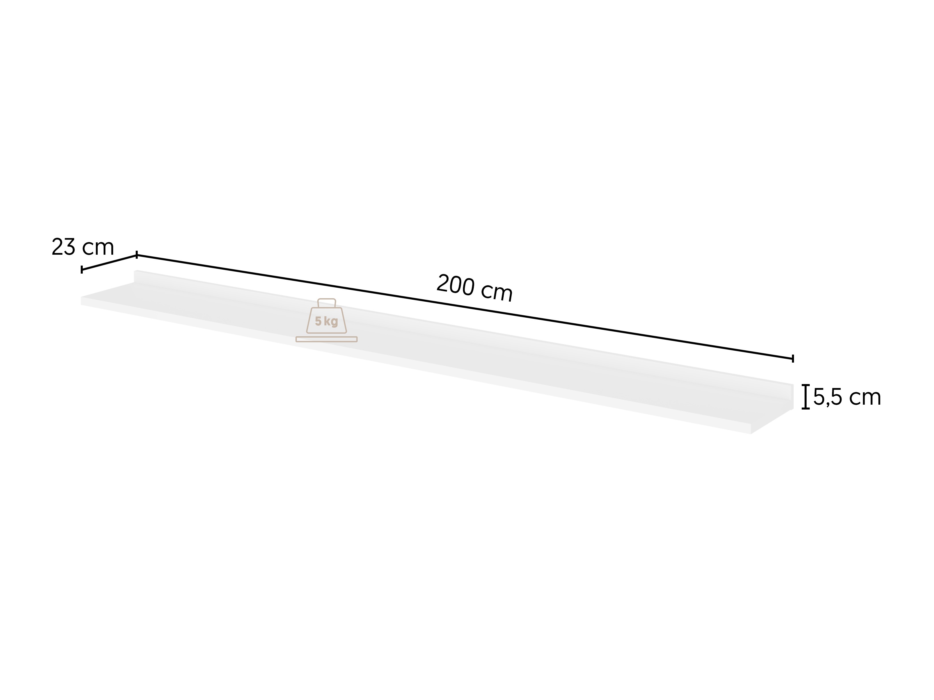 Wandregal Talevaro 100 (Weiss)