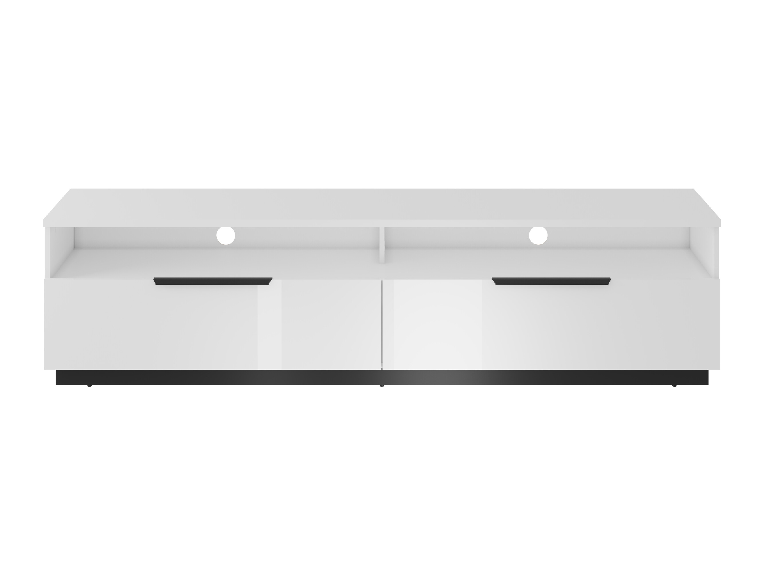 TV-Möbel Talevaro 102 (Weiss + Weiss glänzend)