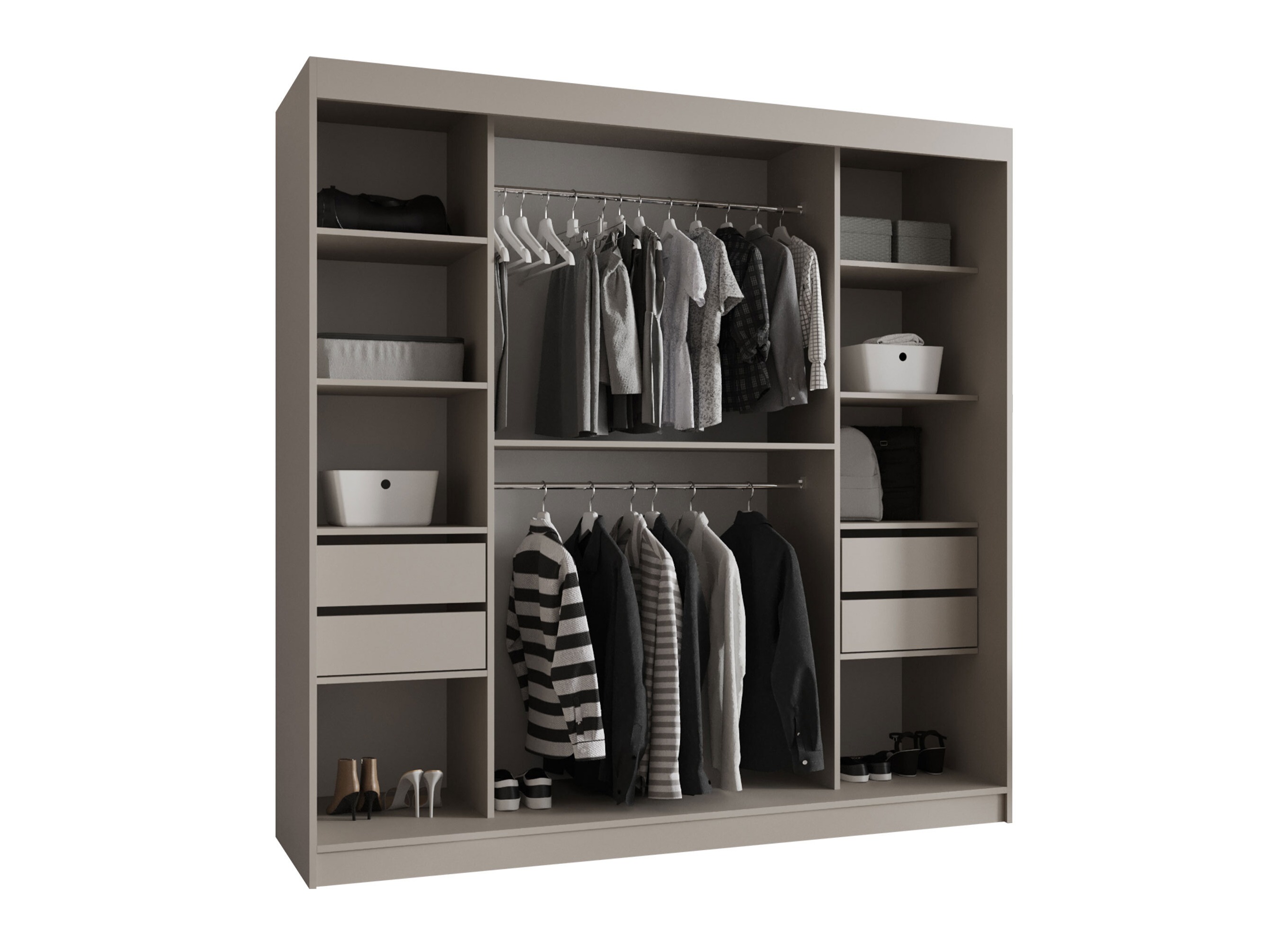Kleiderschrank Hartford 531 (Schwarz)