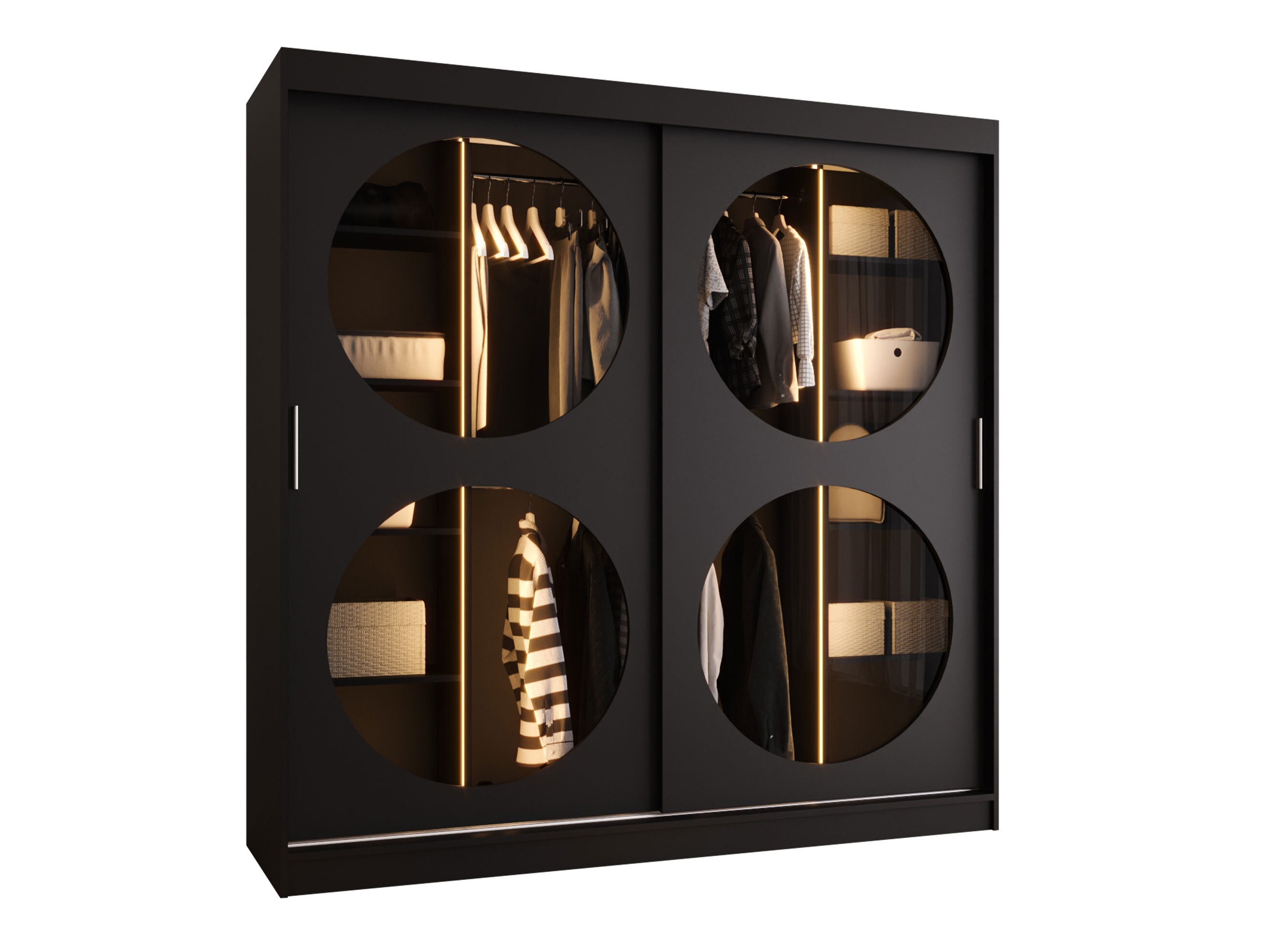 Kleiderschrank Hartford 531 (Schwarz)