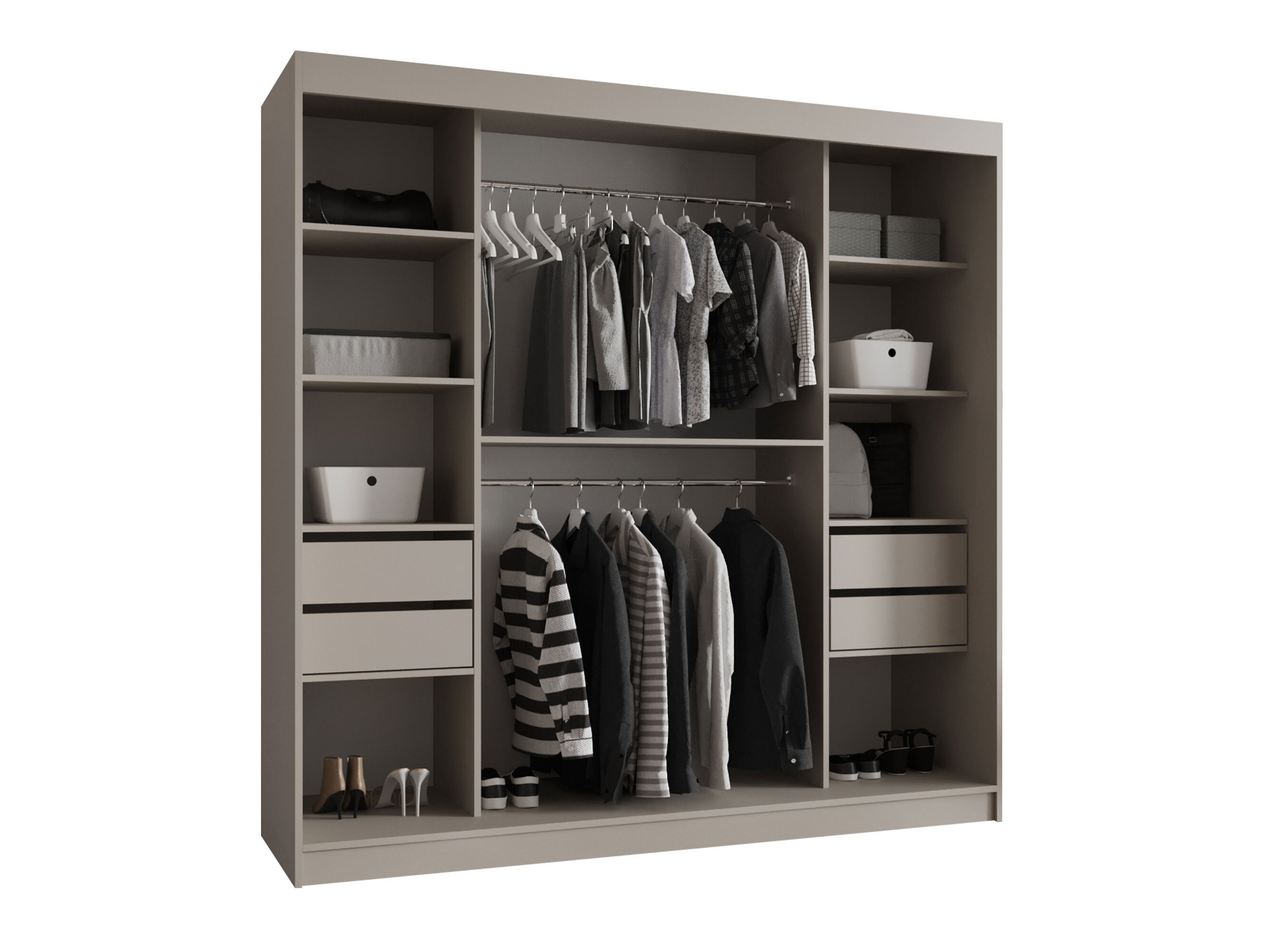 Kleiderschrank Hartford 531 (Schwarz)