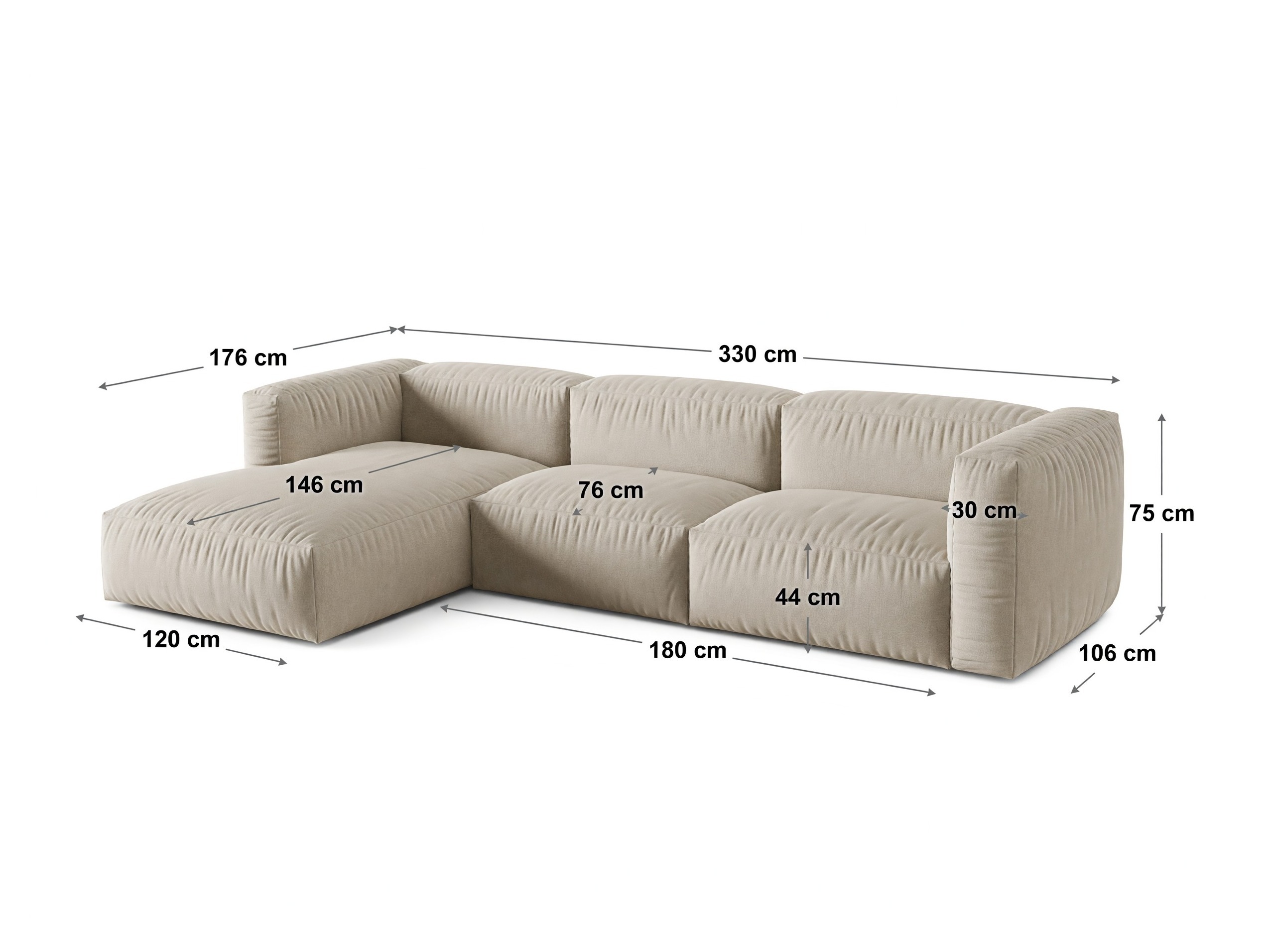Modulares Ecksofa Sorcoro 104 (Vogue 13)