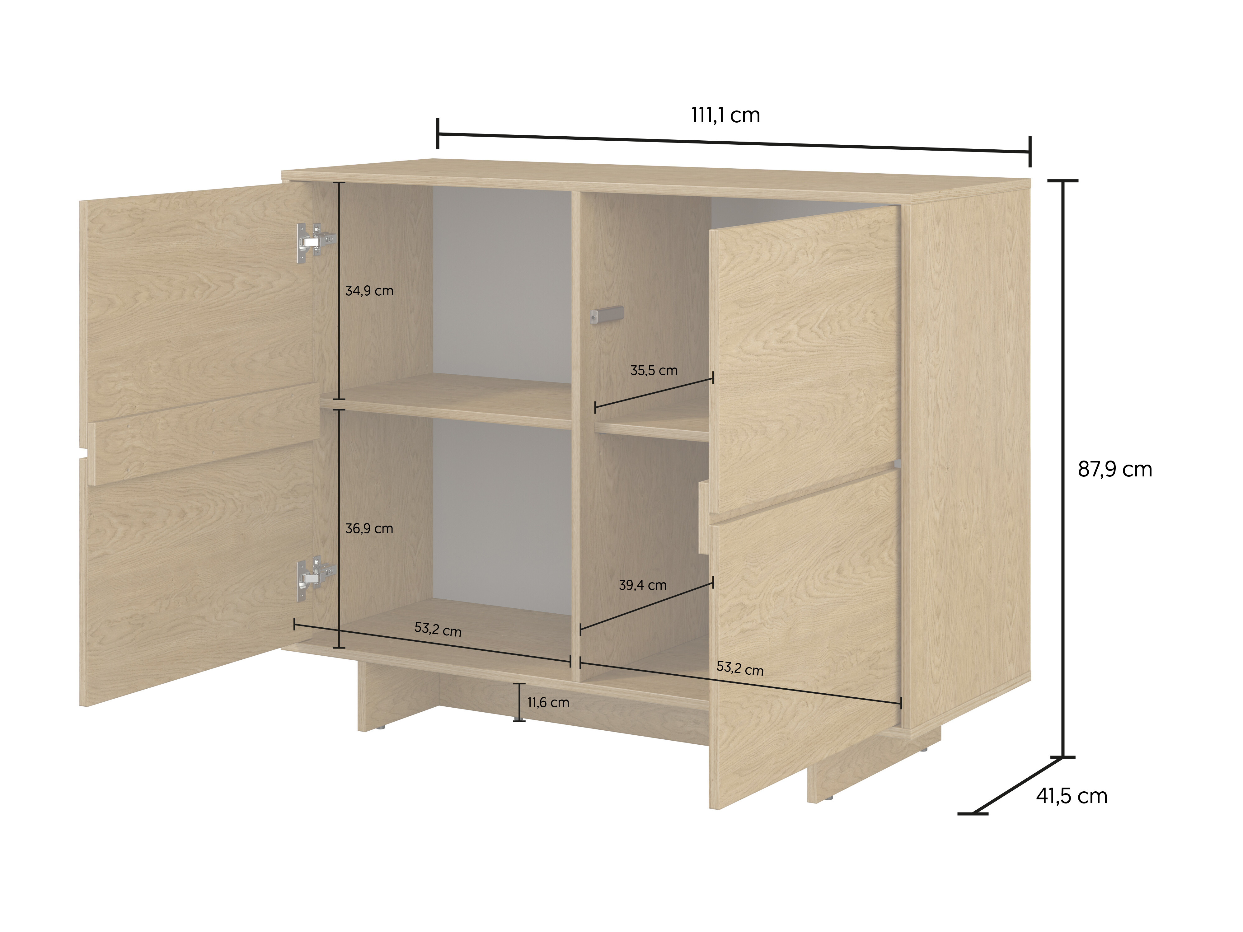 Wohnzimmer-Set Cavbali 105 (Eiche)