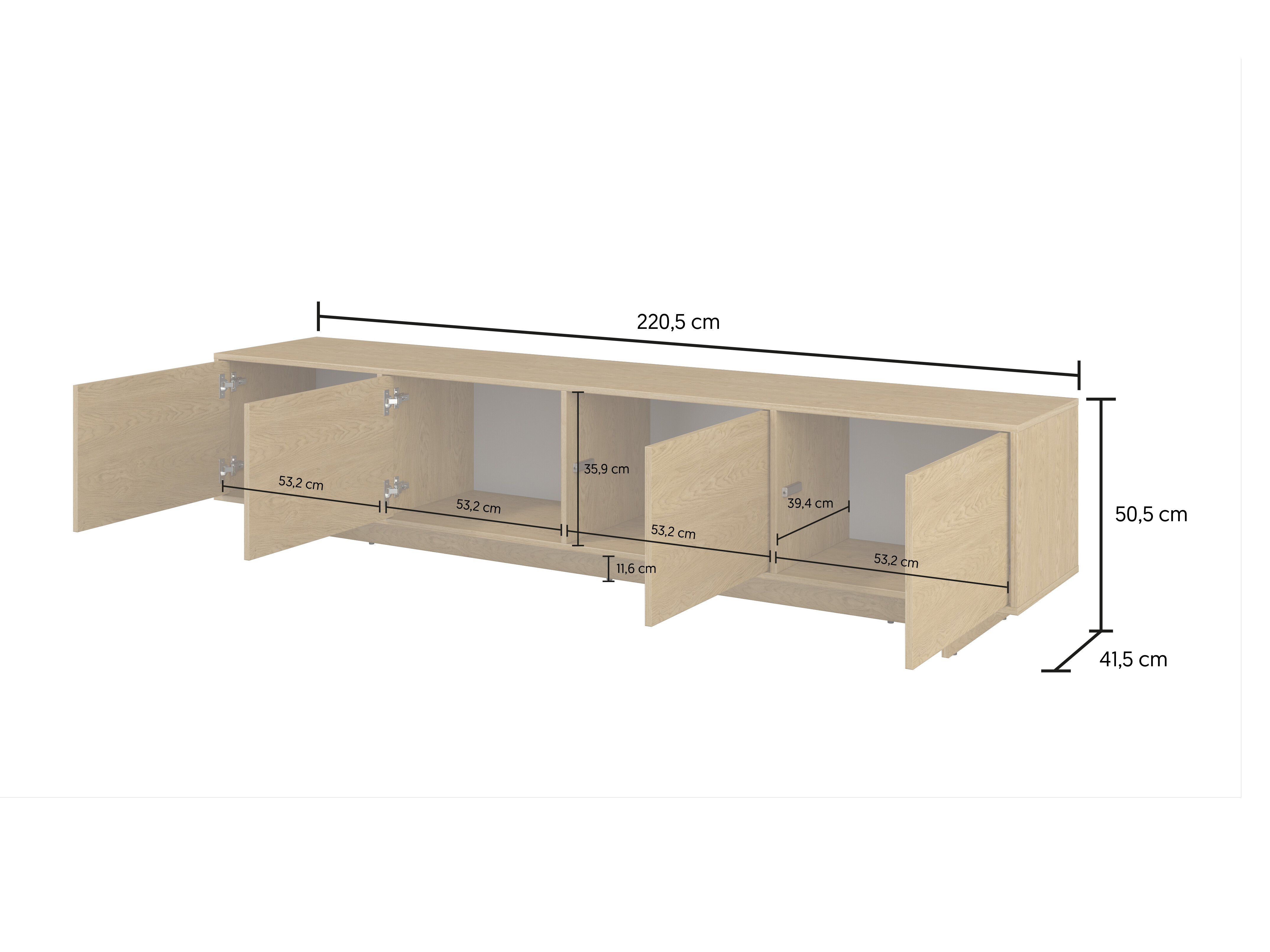 Wohnzimmer-Set Cavbali 105 (Eiche)