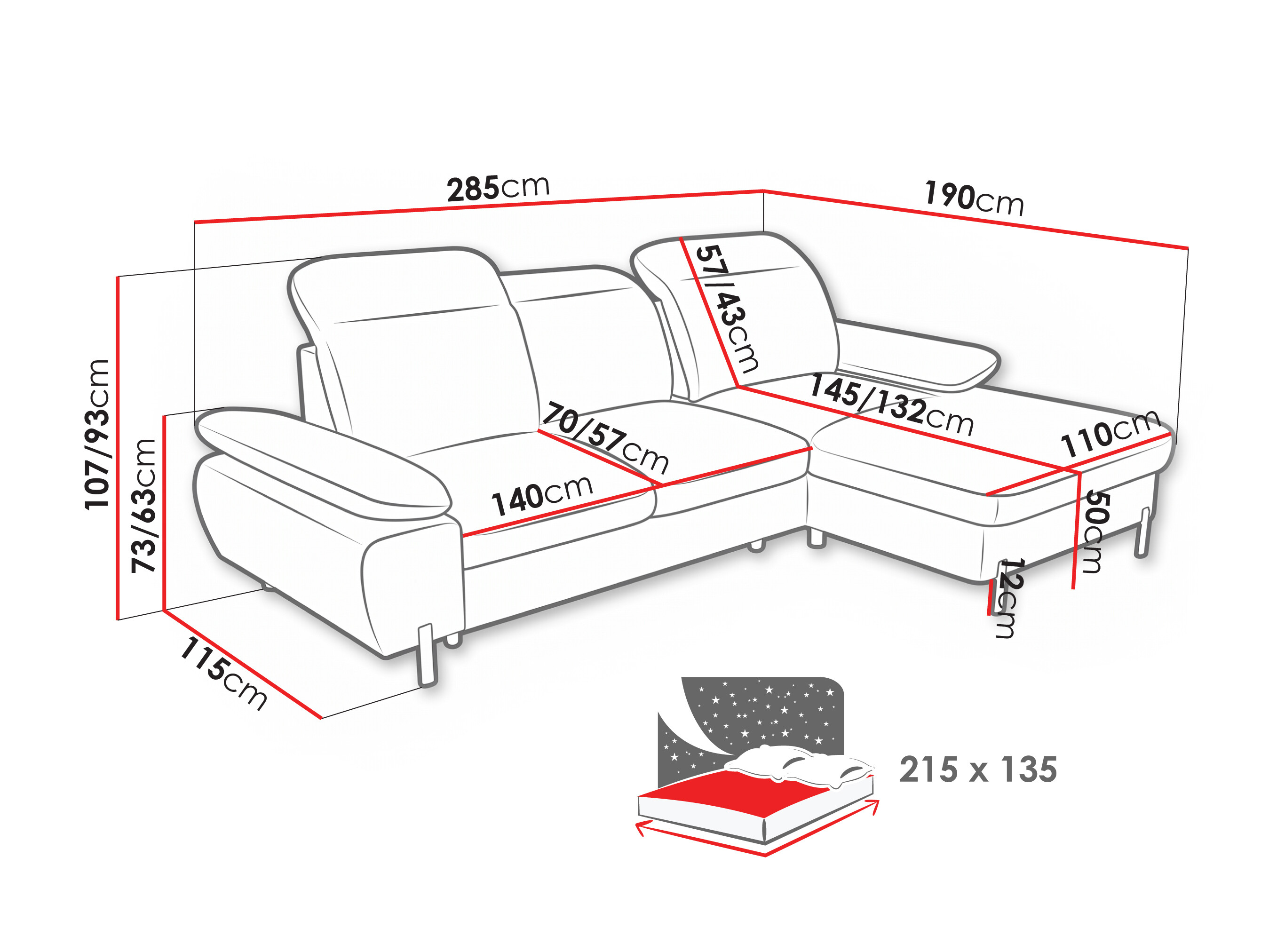 Ecksofa Margate 143 (Toro 10)