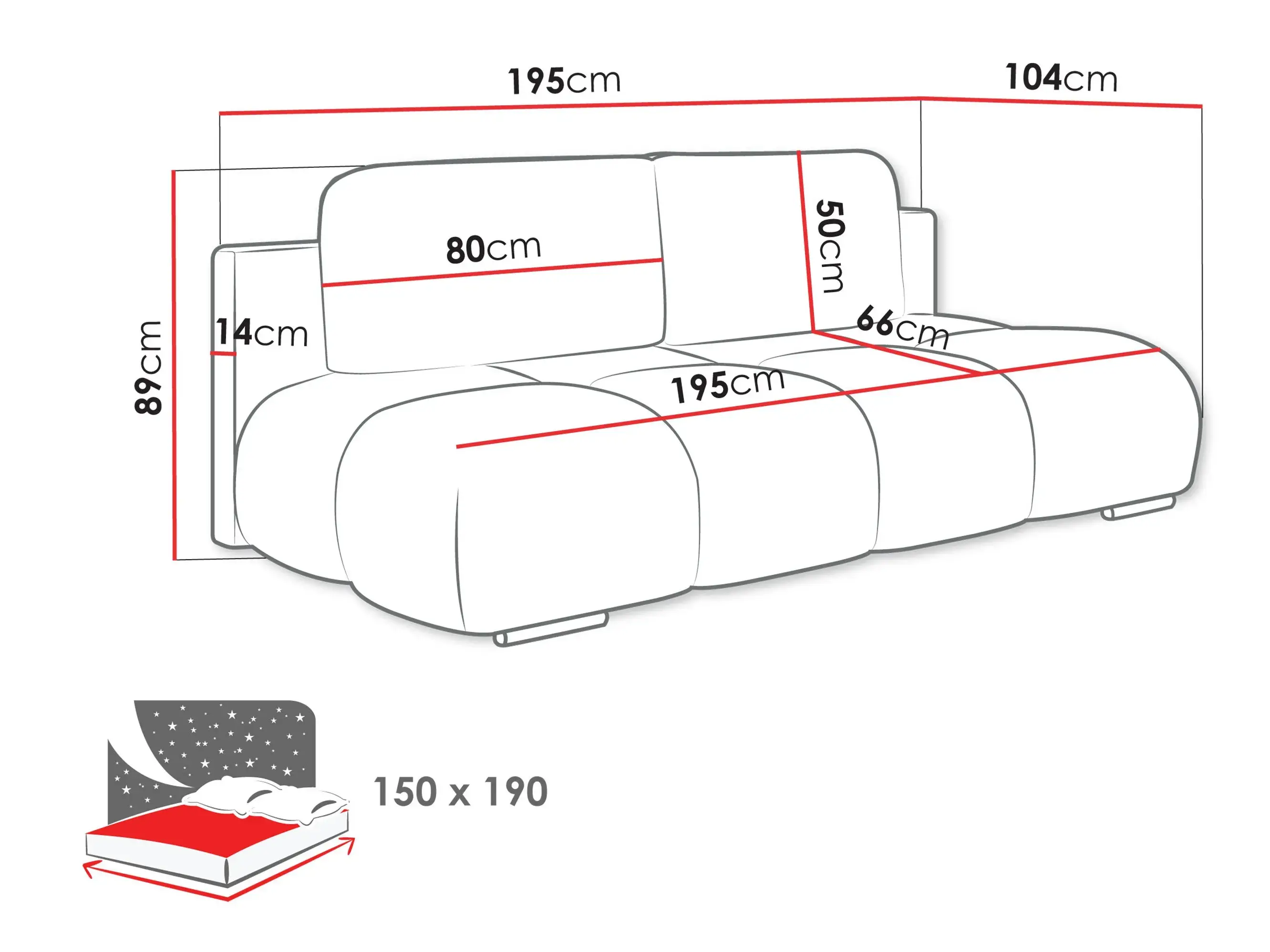 Schlafsofa Dominus (Velo 626)
