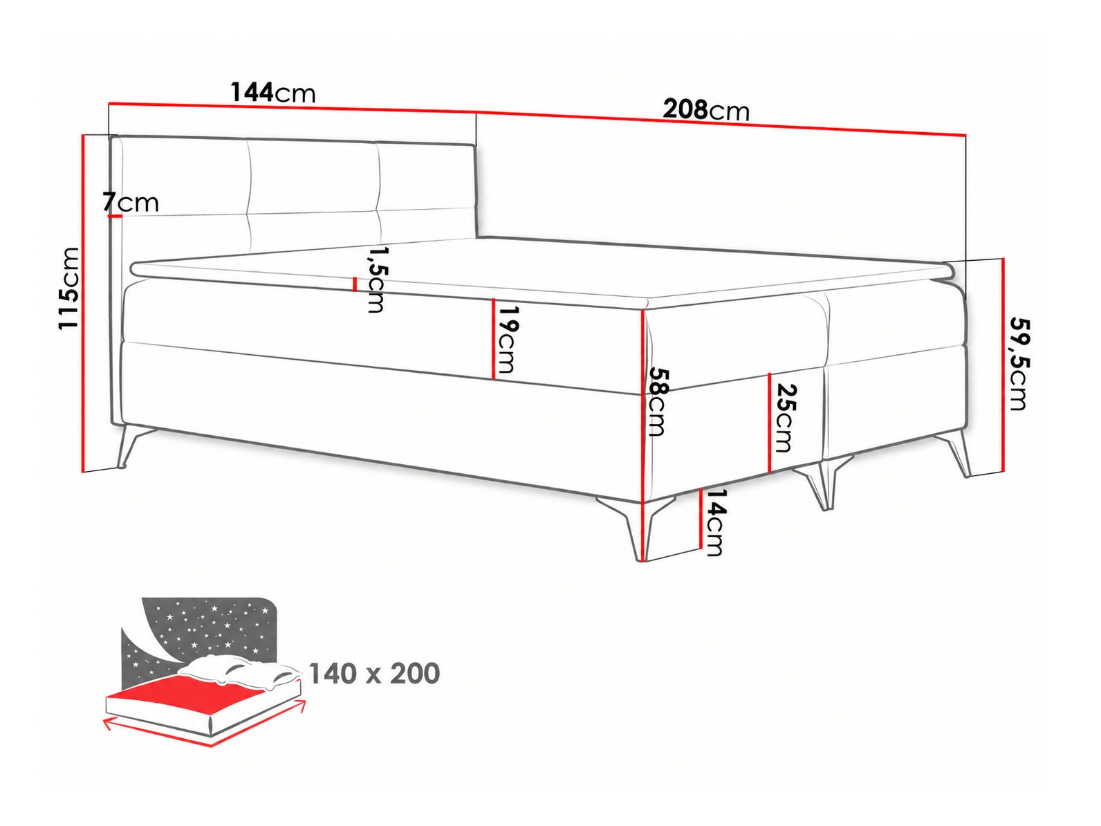Boxspringbett Harena (Soft 011)